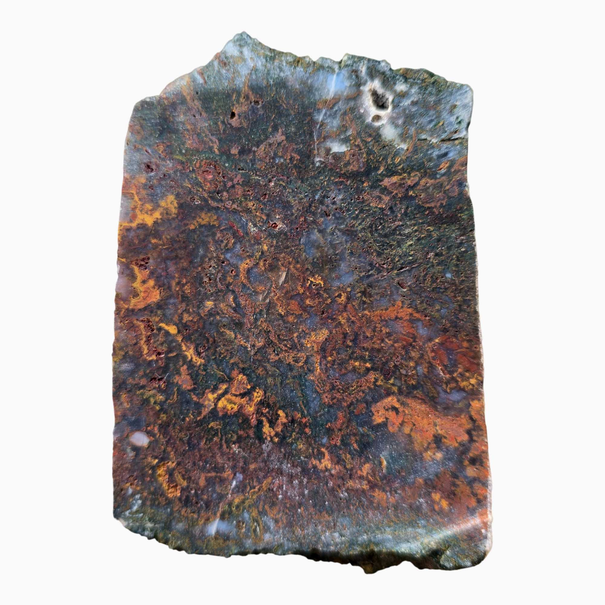 Apple Valley Agate Slab Dry – Underwater Rivers Green Red Moss #3673-Photo6