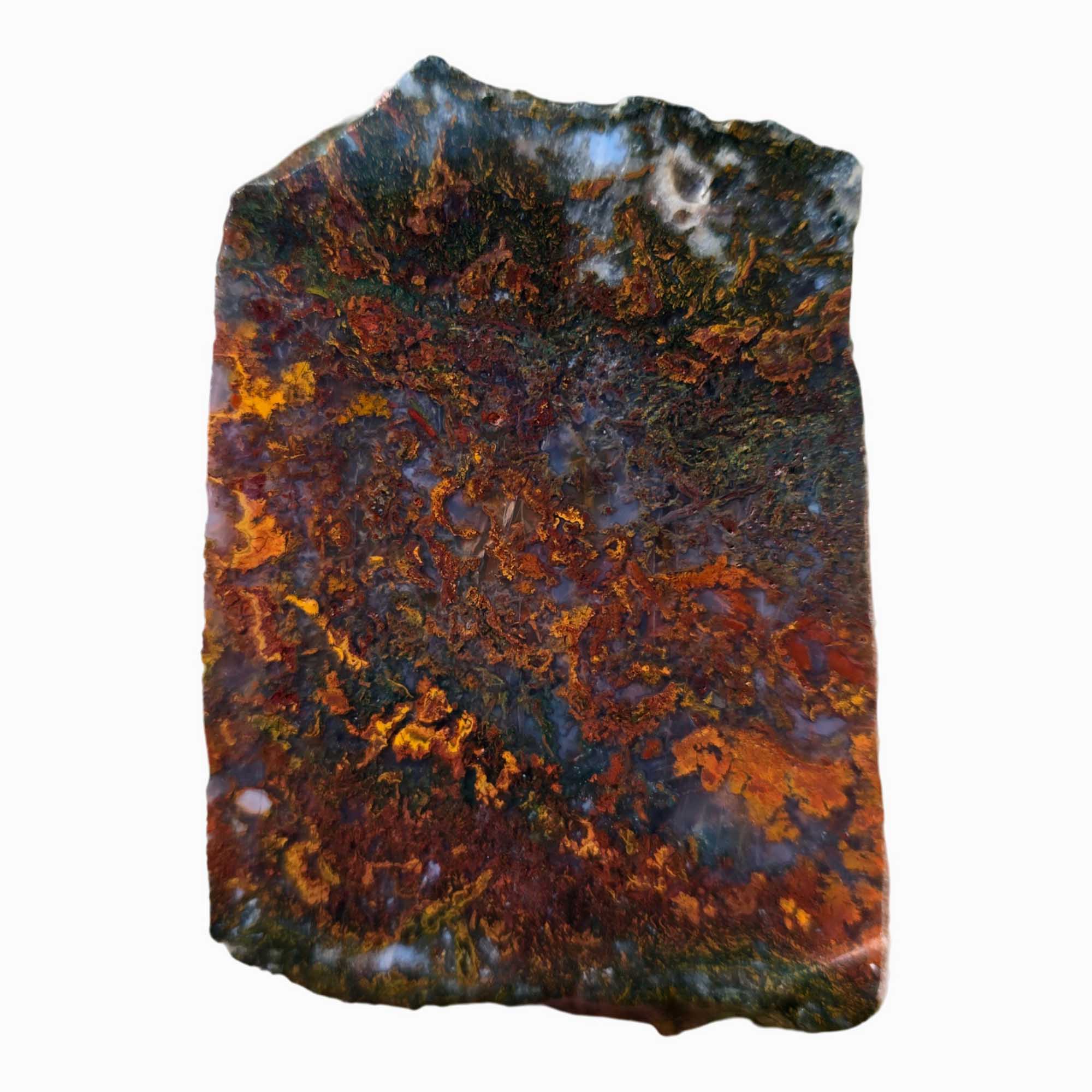 Apple Valley Agate Slab – Underwater Rivers Green Red Moss #3673-Photo3