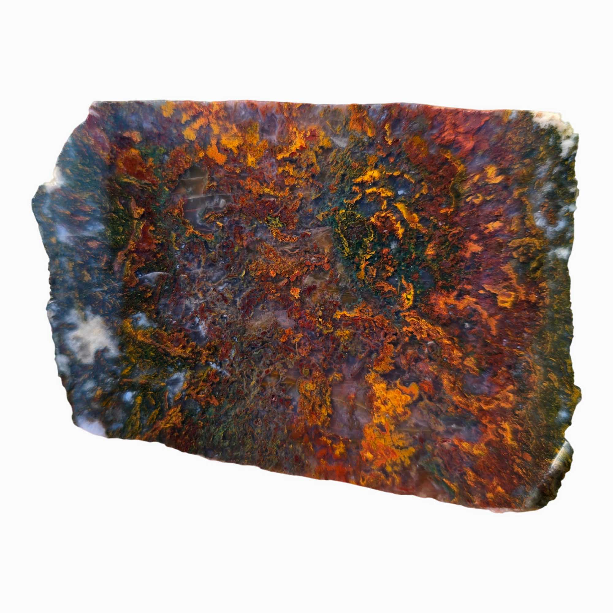 Apple Valley Agate Slab – Underwater Rivers Green Red Moss #3673-Photo5