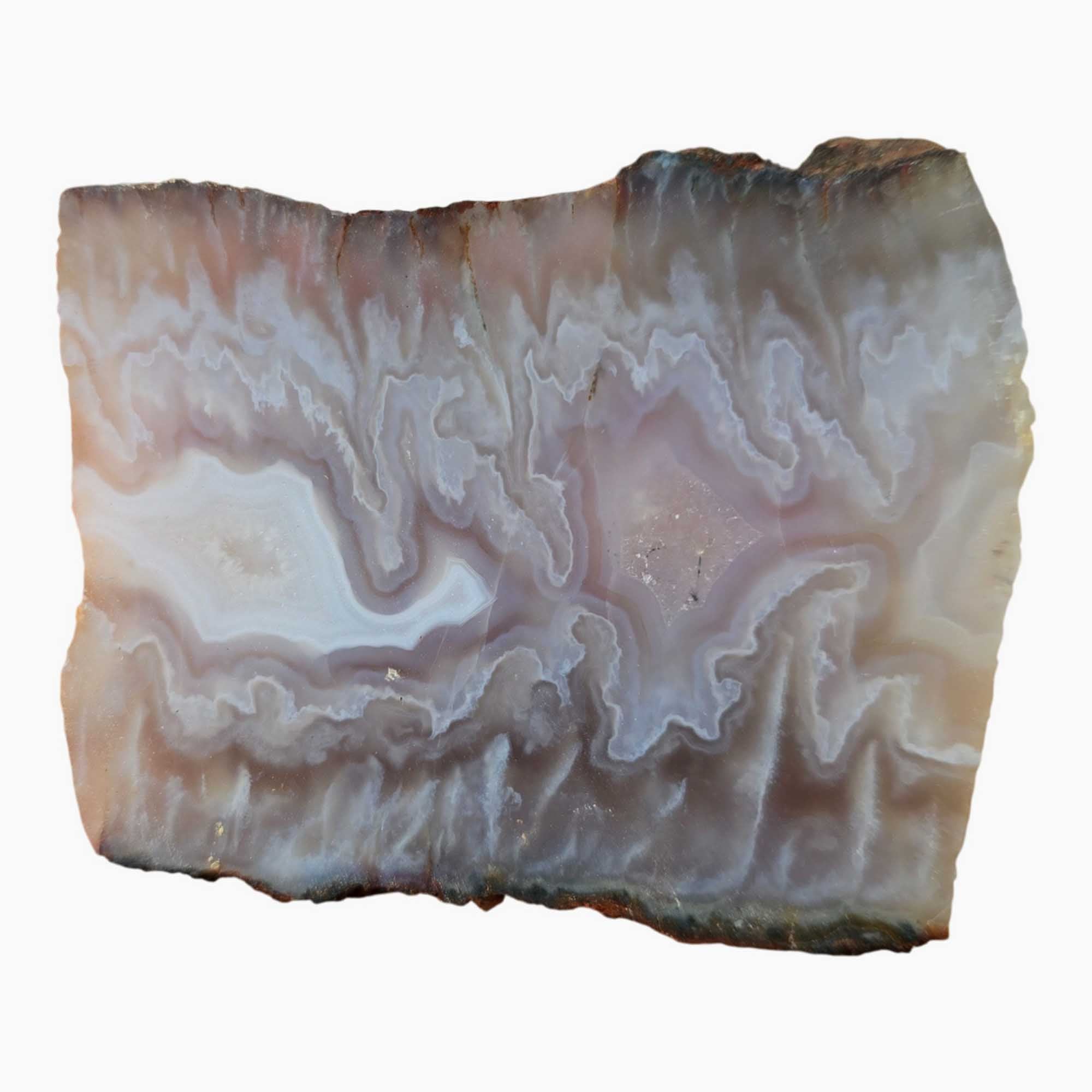 Ghost Seam Agate Slab Dry – Classic Ghostlike Pattern Sahara Morocco #3674-Photo4