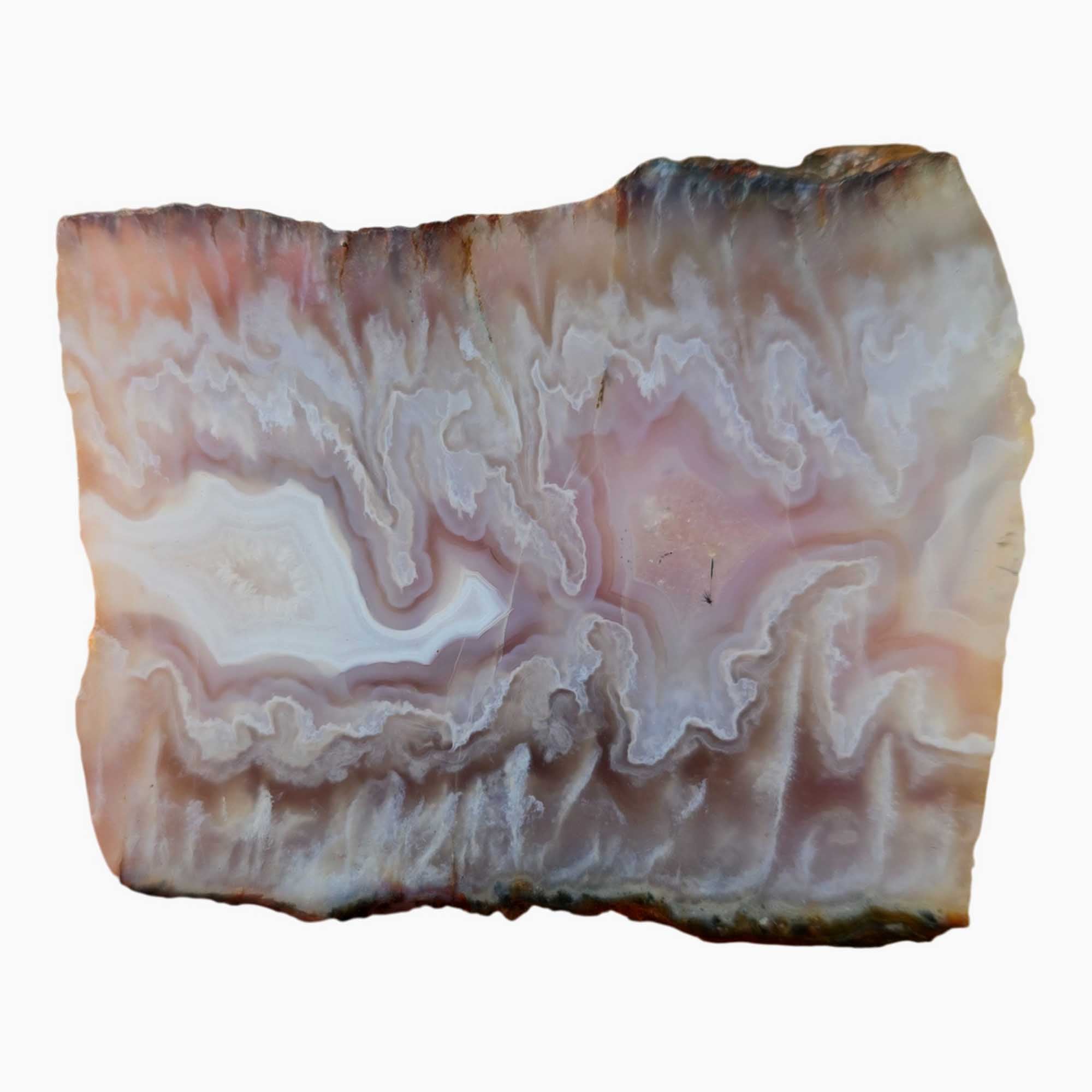 Ghost Seam Agate Slab – Classic Ghostlike Pattern Sahara Morocco #3674-Photo3