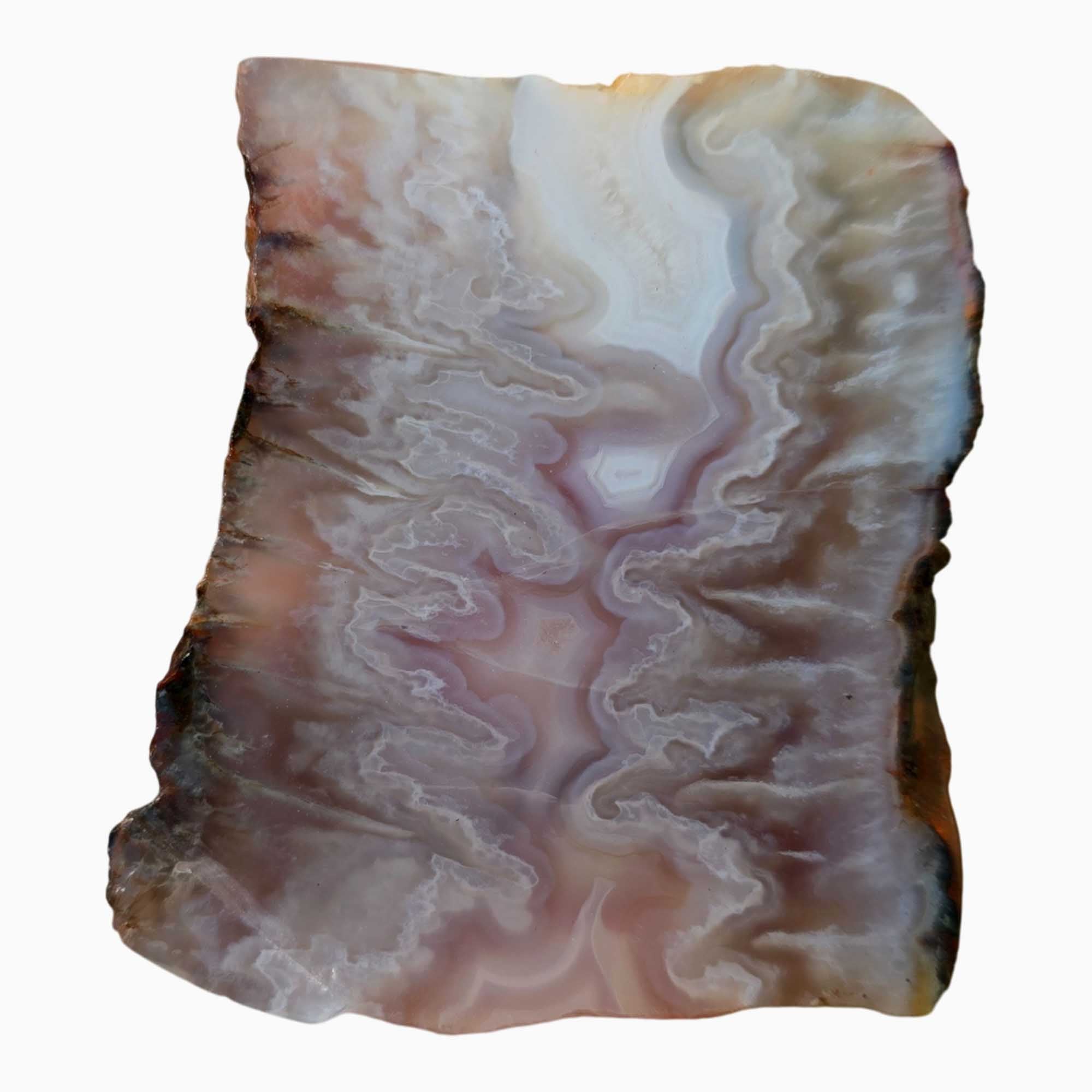 Ghost Seam Agate Slab – Classic Ghostlike Pattern Sahara Morocco #3674-Photo2