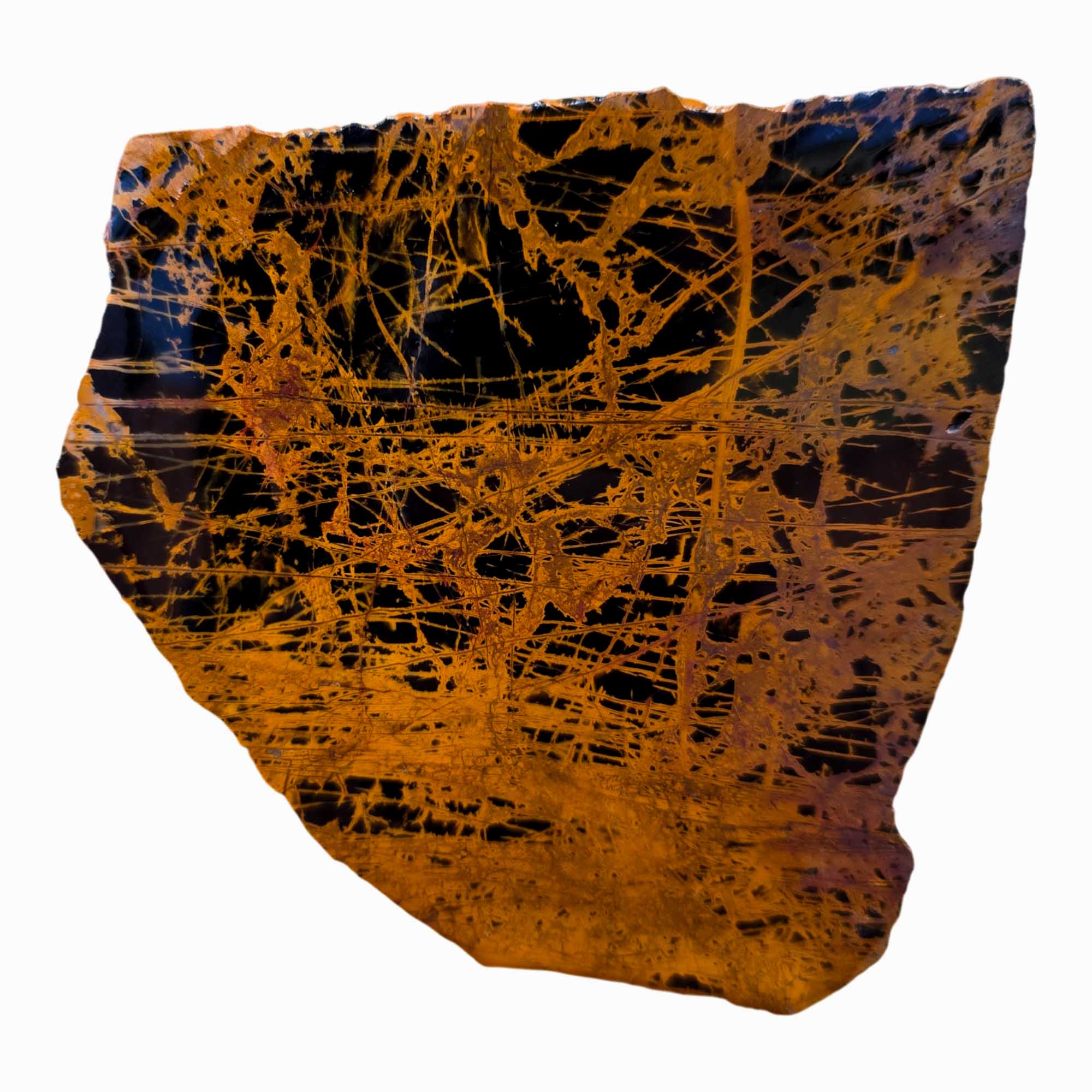 Pilbara Jasper Slab - Jet Black Coffee Spiderweb Pattern Australian #3683-Photo2