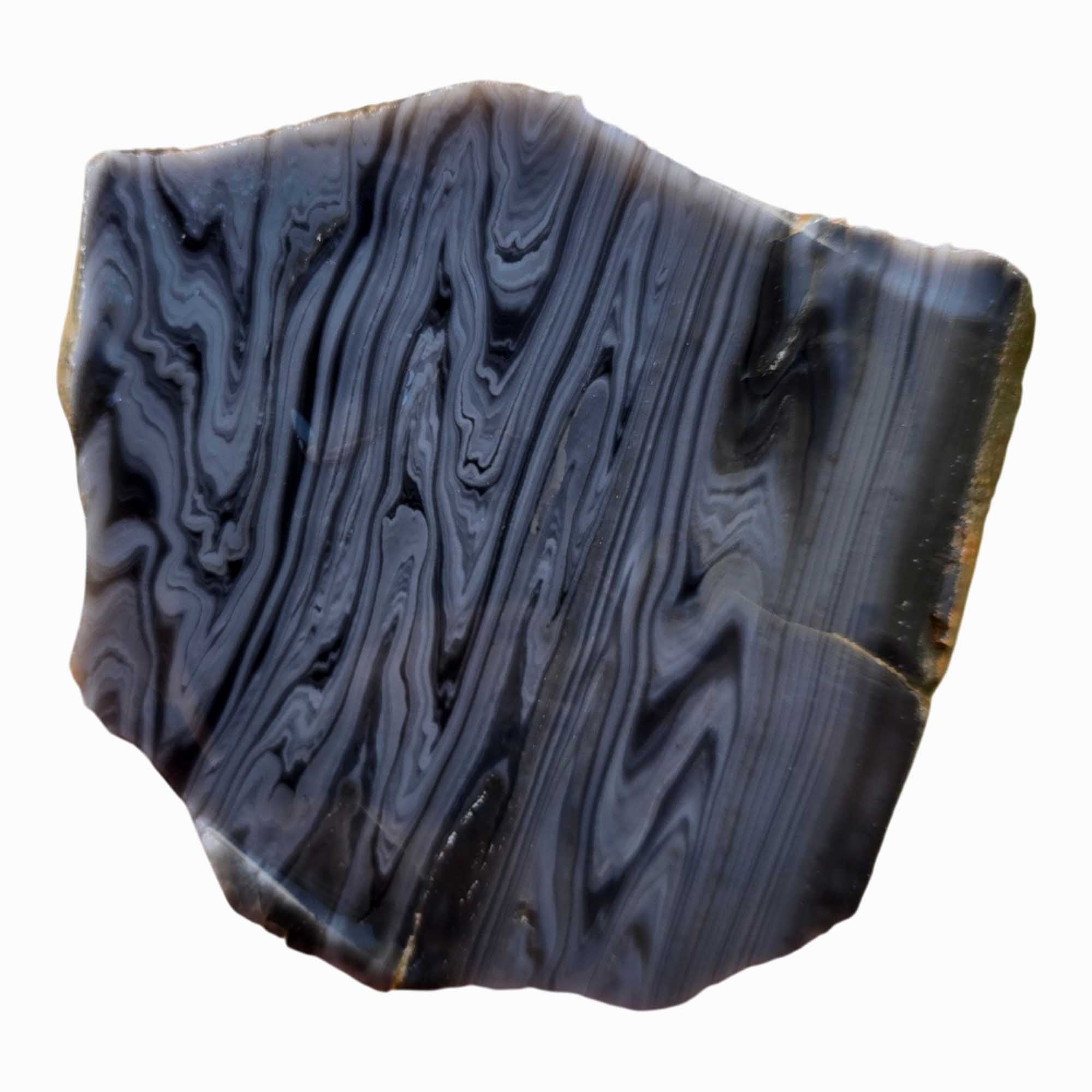 Damascus Obsidian Slab – Grey Zigzag Pattern Davis Creek! #3686-3