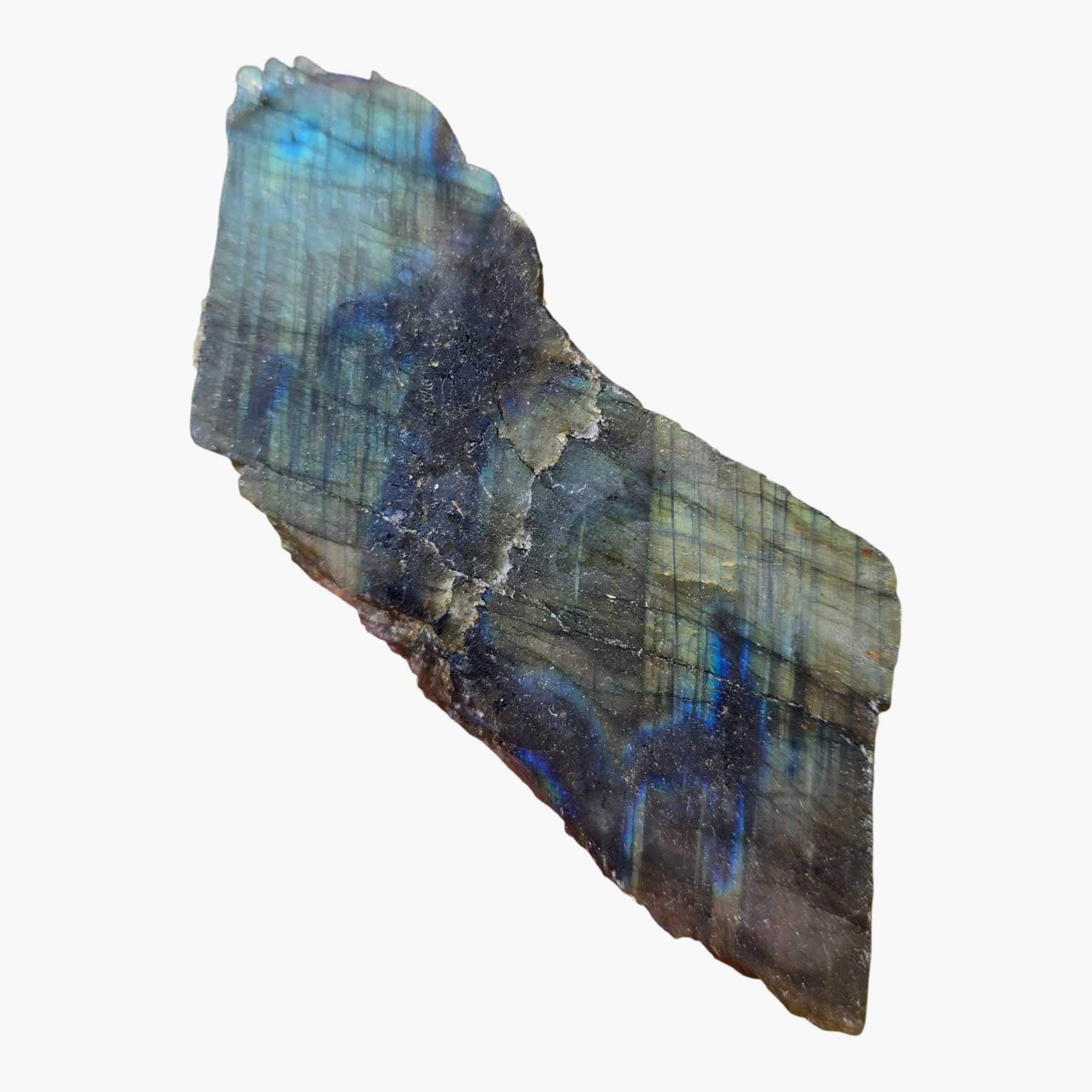 Labradorite Slab Dry – Green Blue Flash Color Play! #3690-6