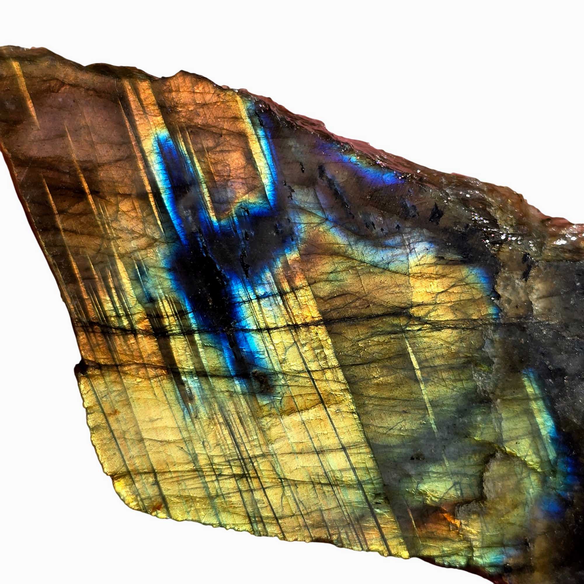 Labradorite Slab – Green Blue Flash Labradorescence Effect! #3690-2