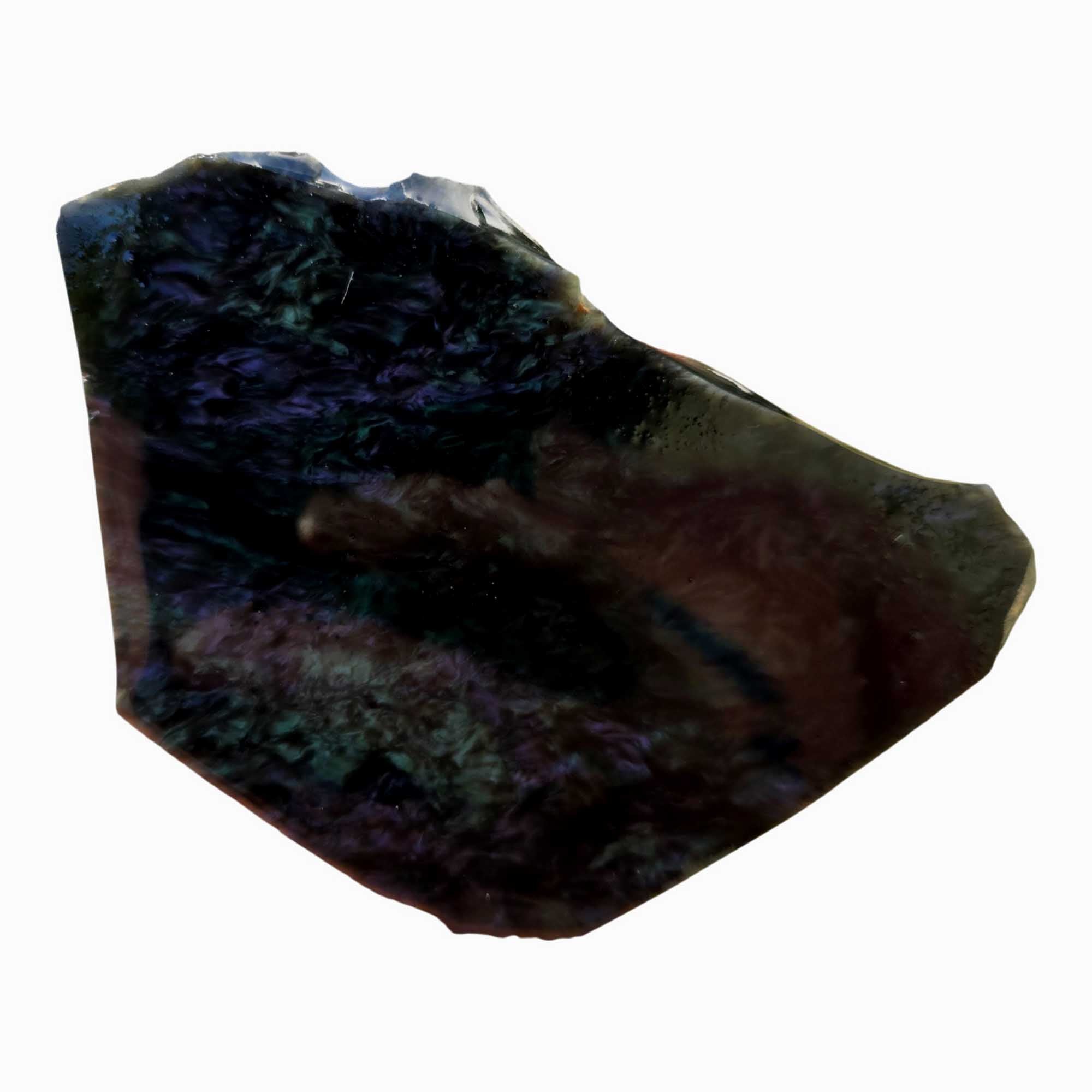 Mexican Velvet Obsidian Slab – Green Purple Shimmer Royal Peacock! #3691-Photo7