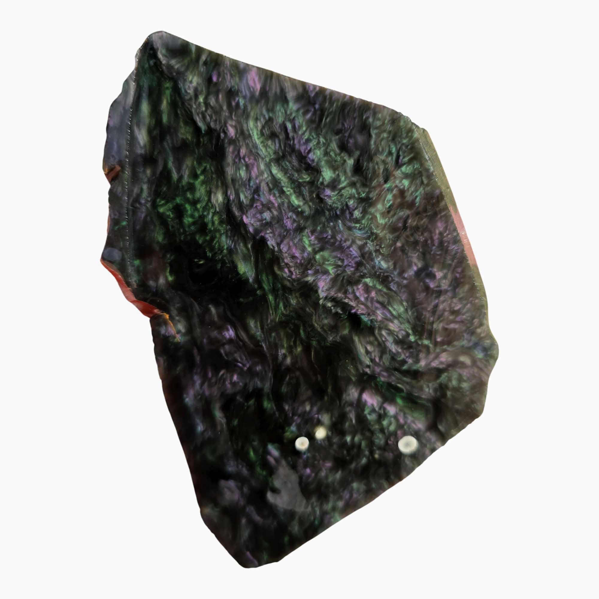 Mexican Velvet Obsidian Slab – Green Purple Shimmer Royal Peacock! #3691-Photo6