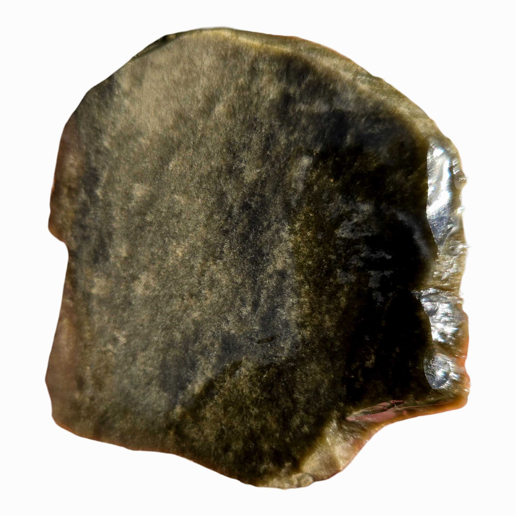 Mexican Gold Sheen Obsidian Slab Dry - Heavy Magnetite Flash Jalisco #3692-4