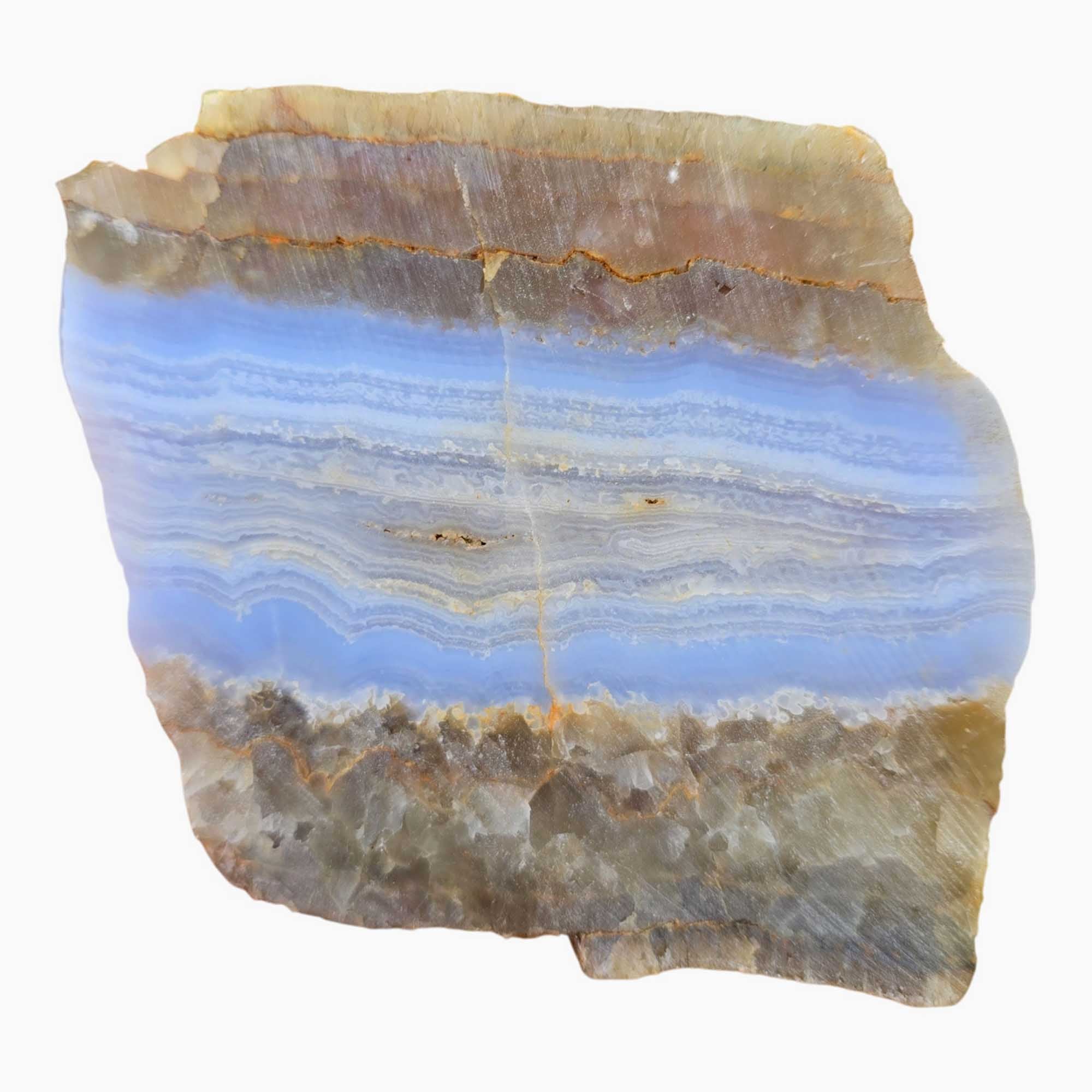 African Blue Lace Agate Slab Dry - Premium Grade Lace Namibia #3693-Photo5