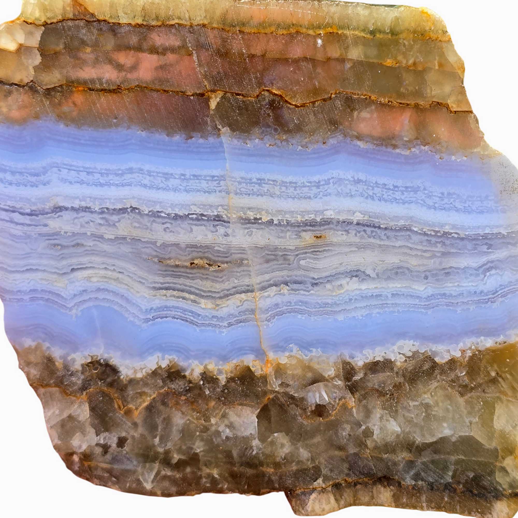 African Blue Lace Agate Slab - Premium Grade Lace Namibia #3693-Photo3