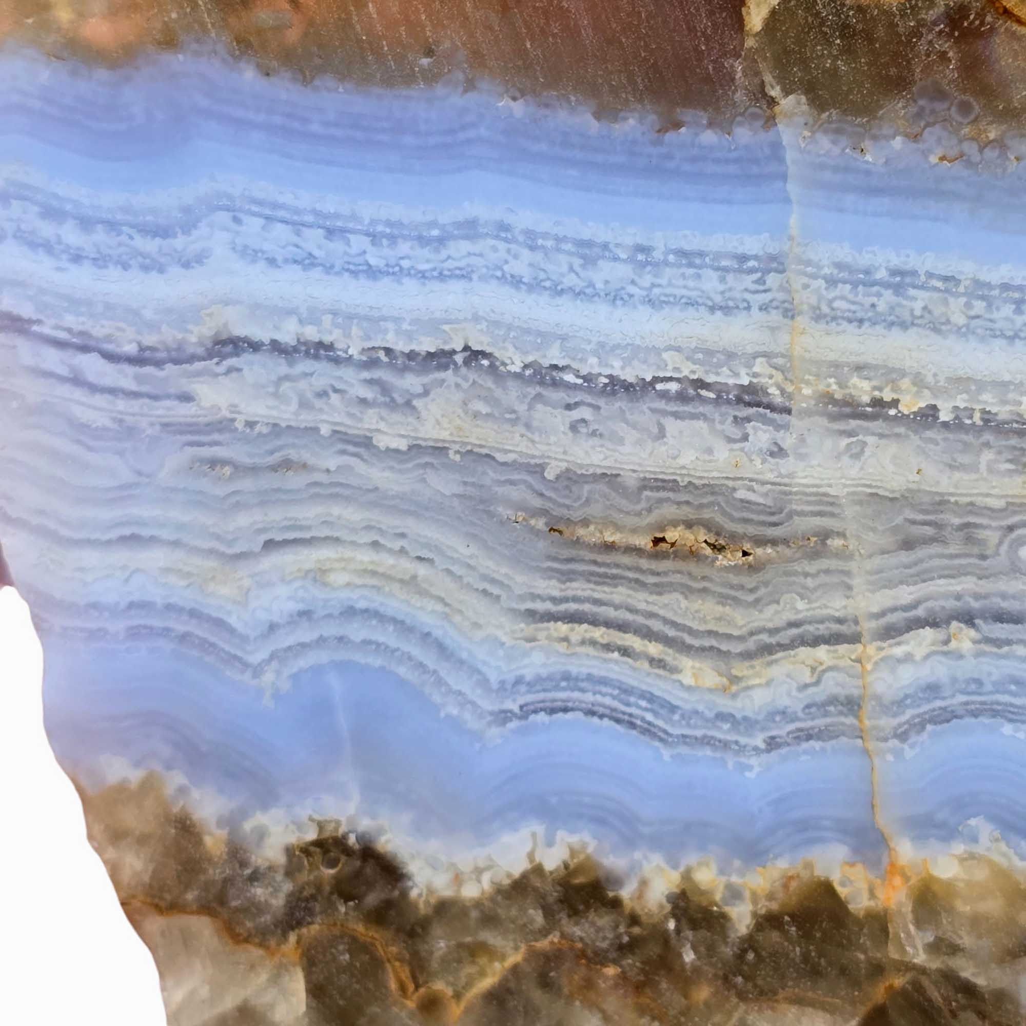 African Blue Lace Agate Slab - Premium Grade Lace Namibia #3693-Photo2