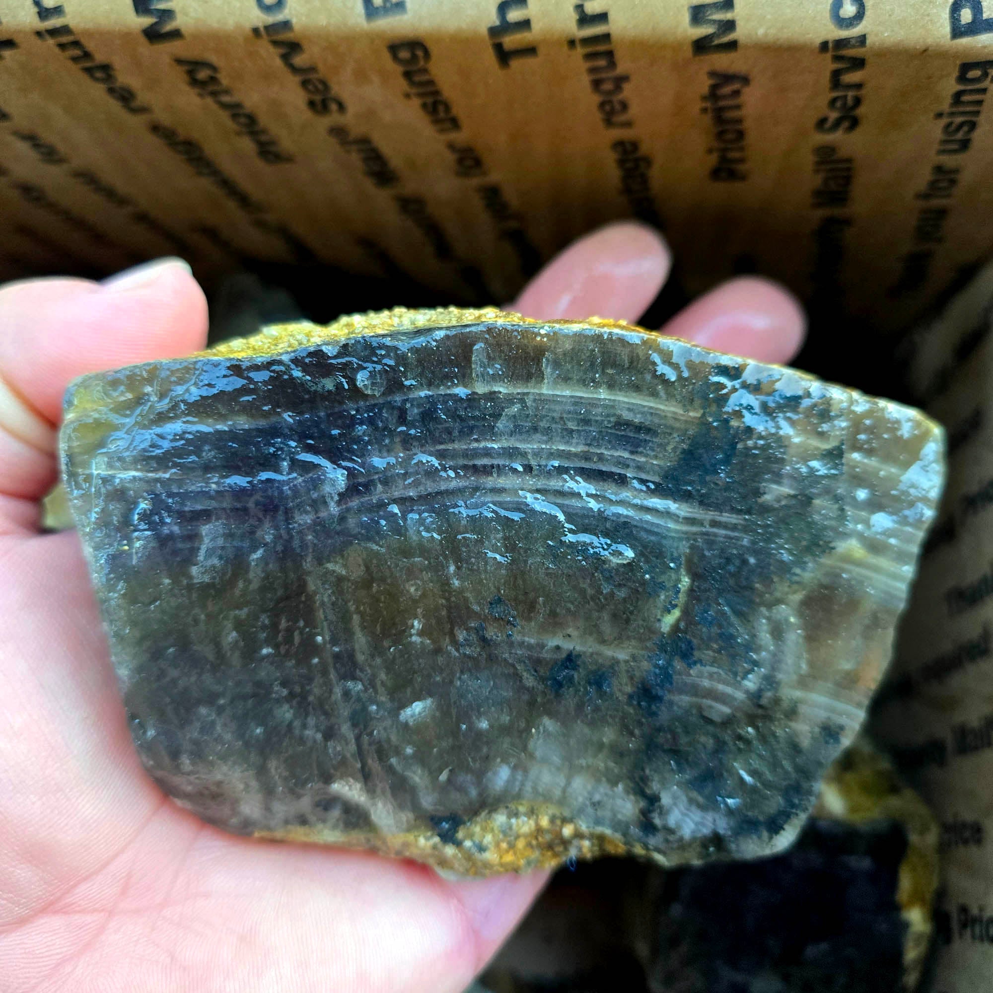 Chinese Rainbow Fluorite Rough Flatrate – Purple Lace Crystal – 17.5 Lbs