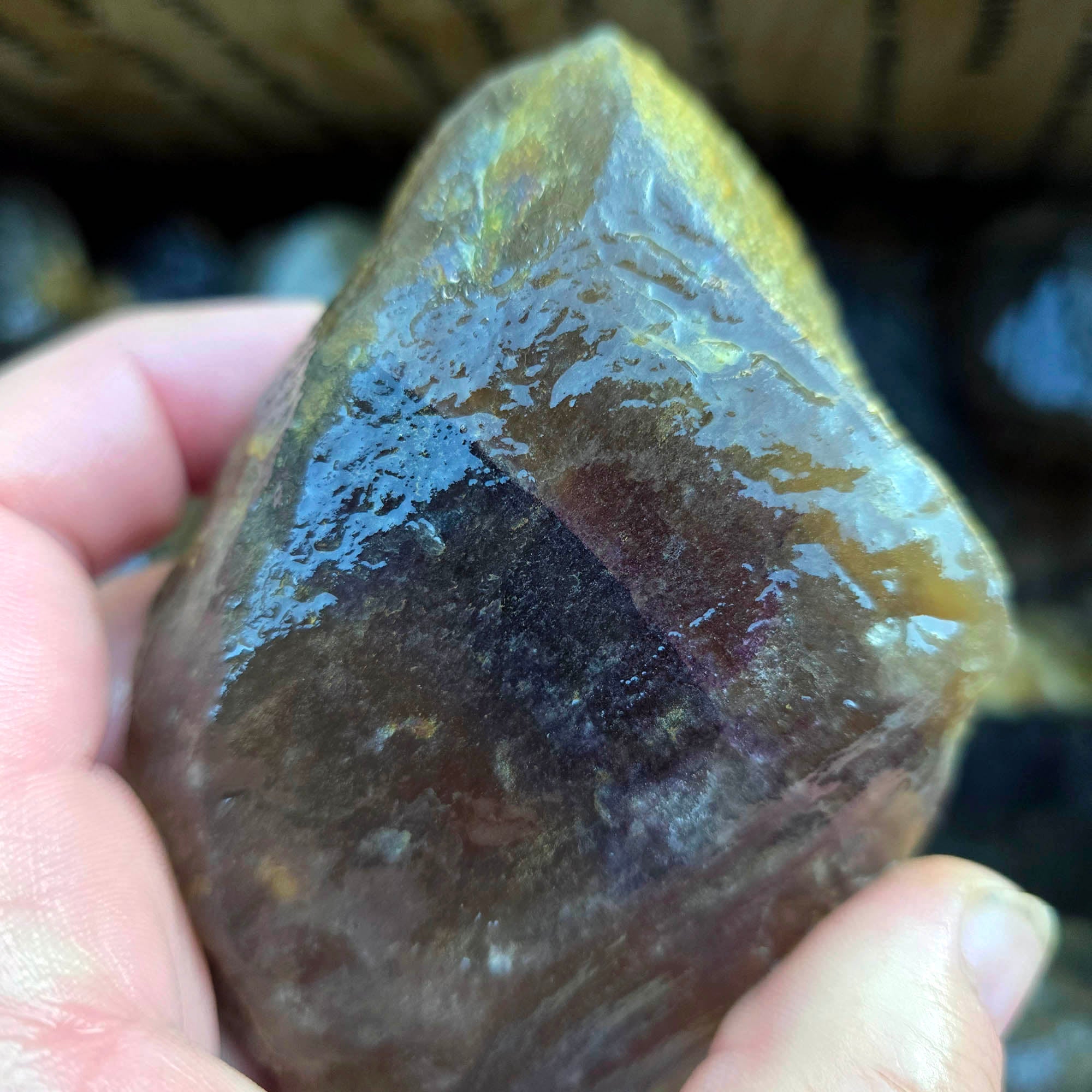 Chinese Rainbow Fluorite Rough Flatrate – Purple Lace Crystal – 17.5 Lbs