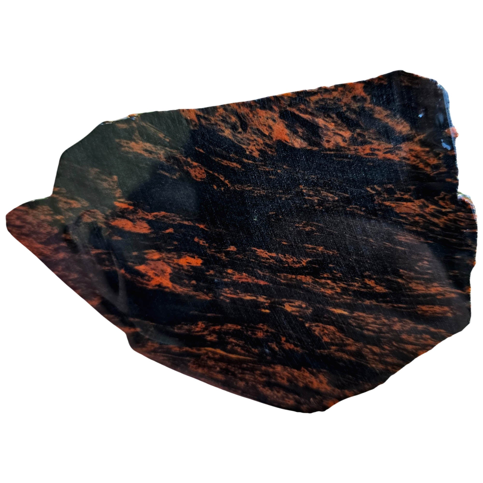 Tri-Flow Obsidian Slab - Mahogany Flowing Action Pattern Glass Butte #3823-2
