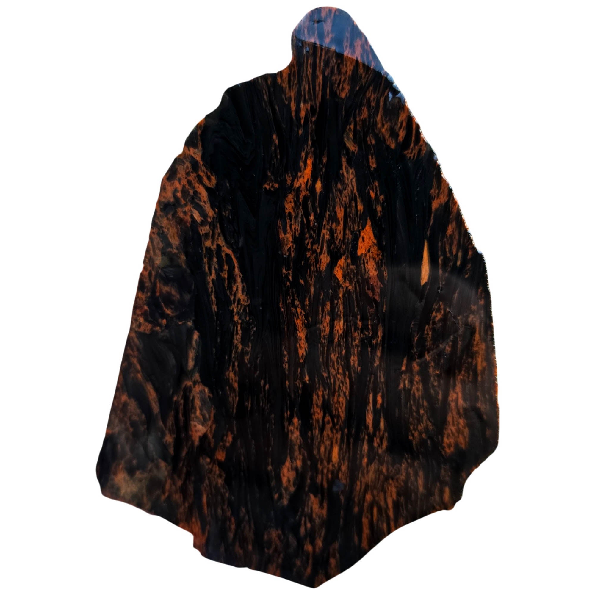 Tri-Flow Obsidian Slab - Mahogany Flowing Action Pattern Glass Butte #3823-3