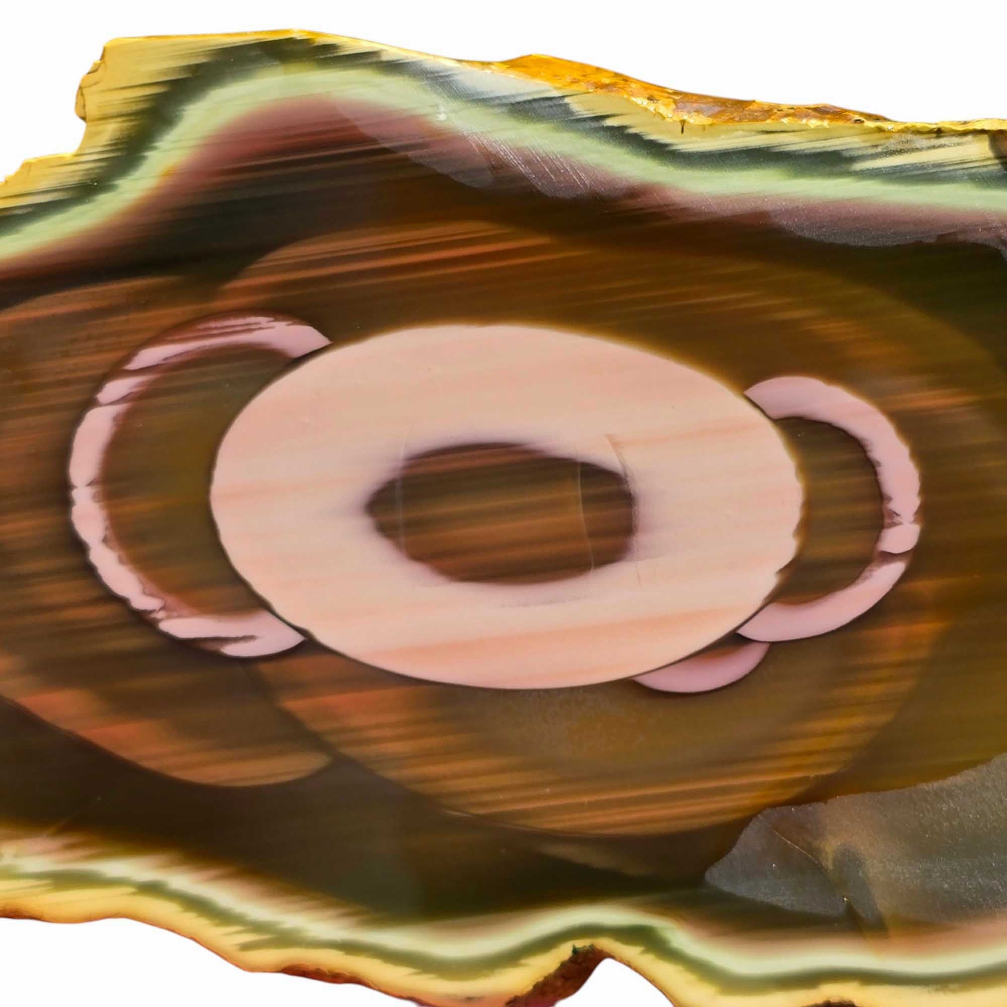 Translucent Royal Imperial Jasper Slab – Rare Backlit Orb Pattern