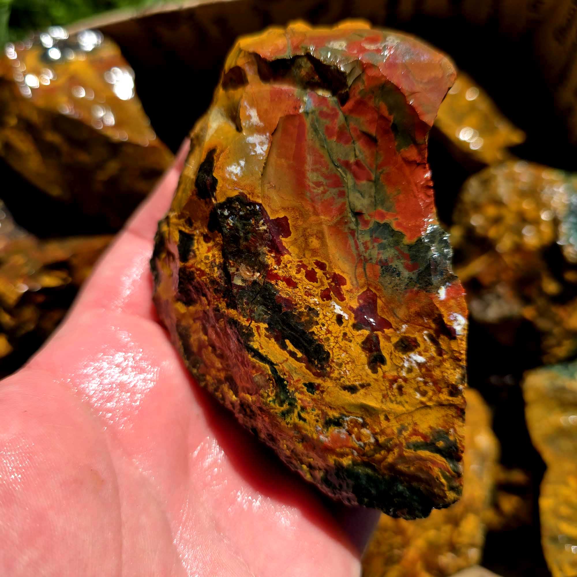 Kaleidoscope Jasper Flatrate Box Rough Stones Mixed Varieties Rare Old Stock