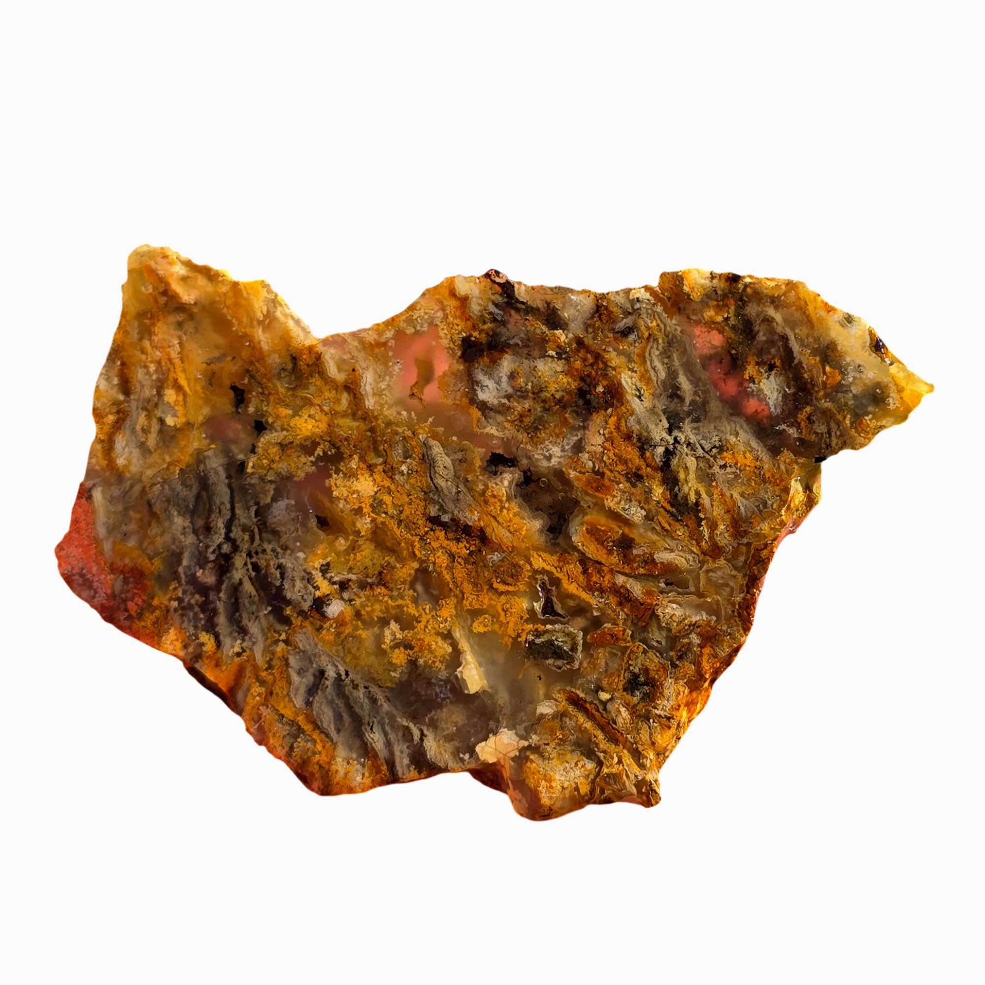 Mystery Plume Agate Slab - Natural Druzy Center Estate Material #3715-Photo3