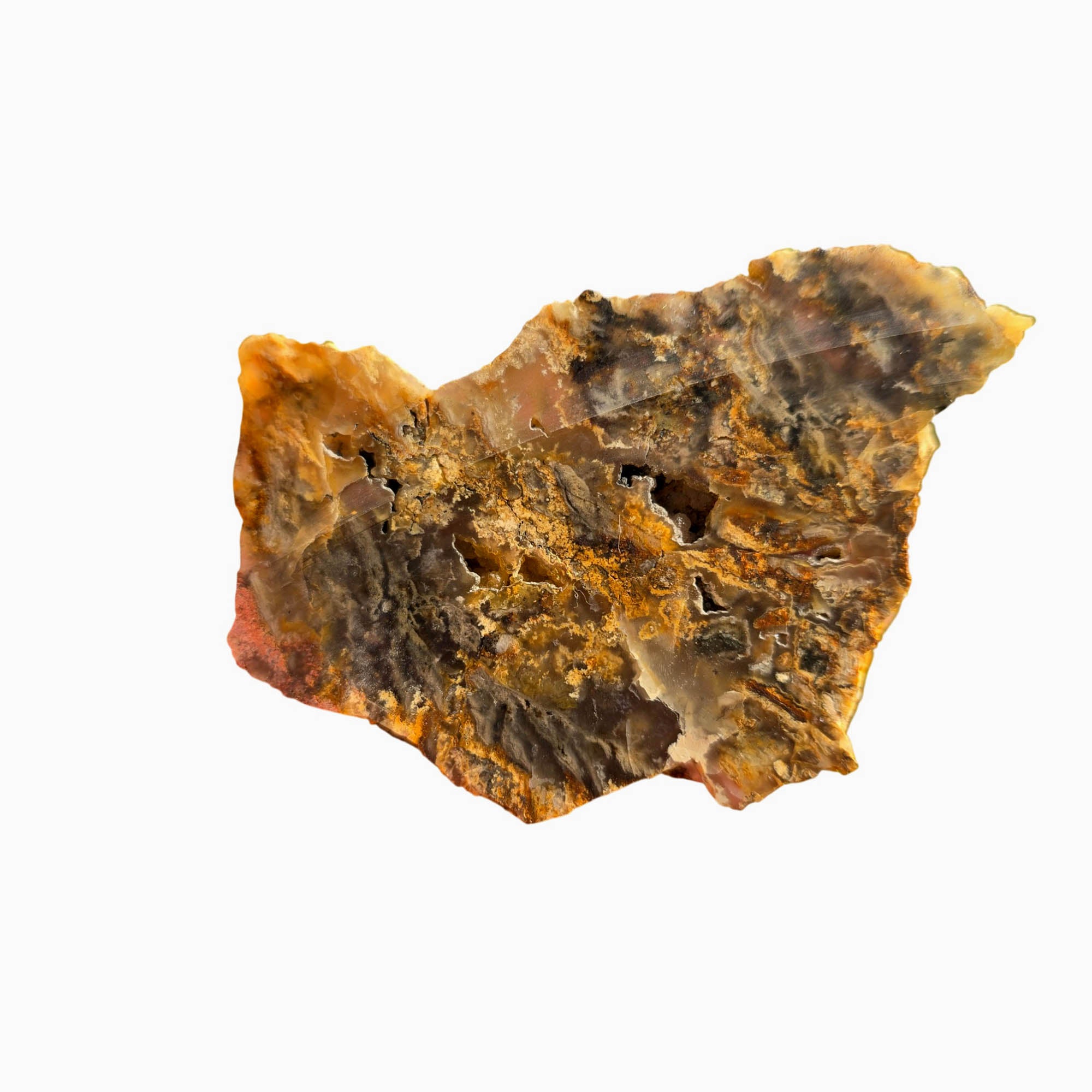 Mystery Plume Agate Slab Dry - Natural Druzy Center Estate Material #3715-Photo5