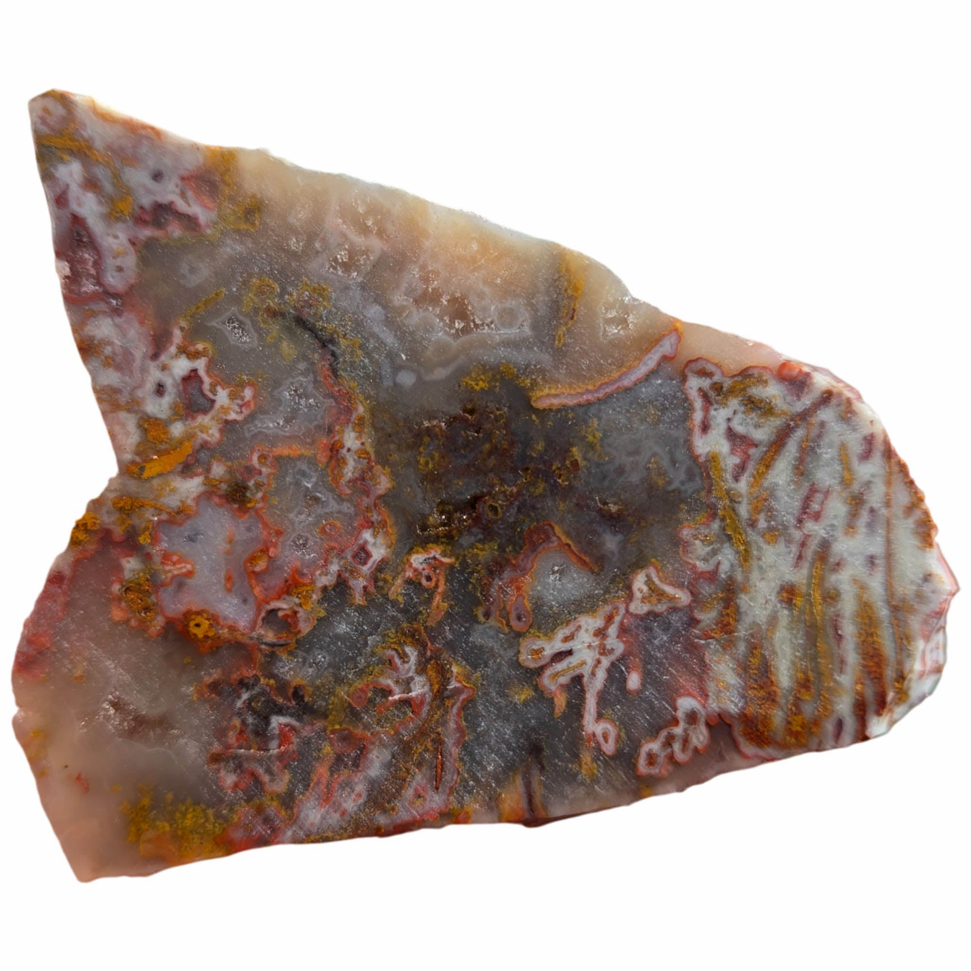 Apple Valley Agate Slab Dry – Wintry Scene Pseudomorphic Moss #3726-Photo4