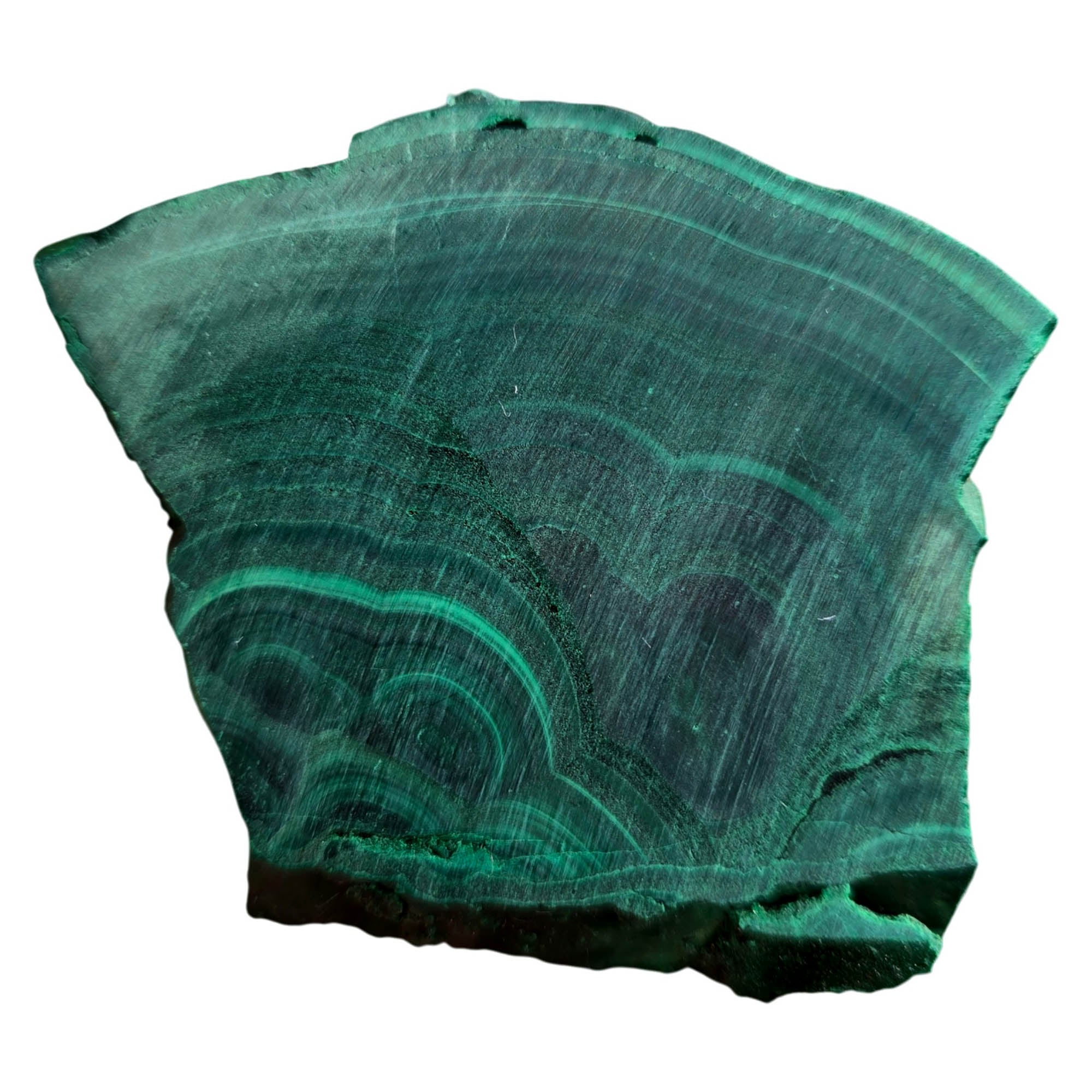Malachite Slab - Green Lace Pattern Chatoyant Flowering Dry #3725-Photo4