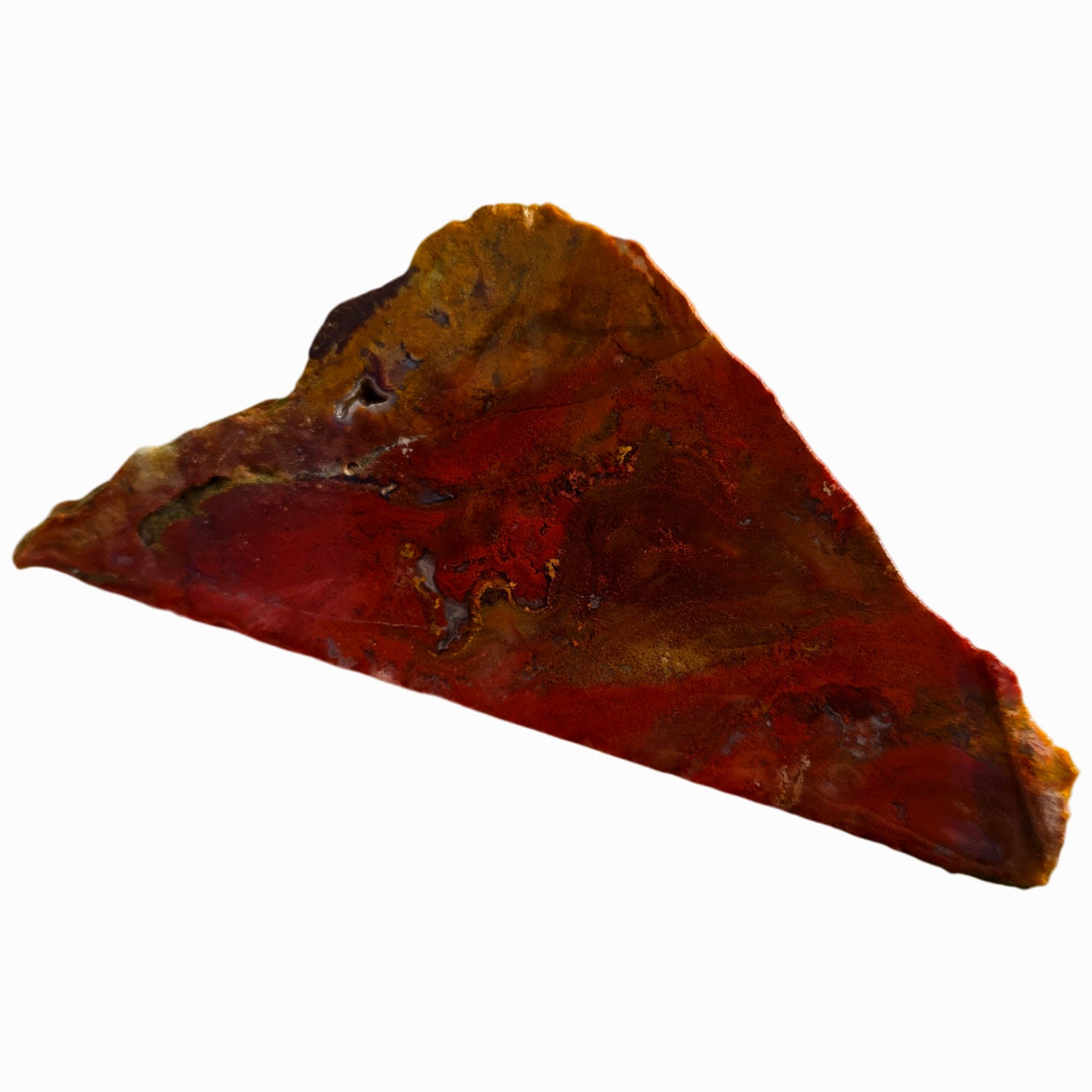 Carey Plume Agate Slab - Classic Red Moss Pattern Oregon #3729-Photo3