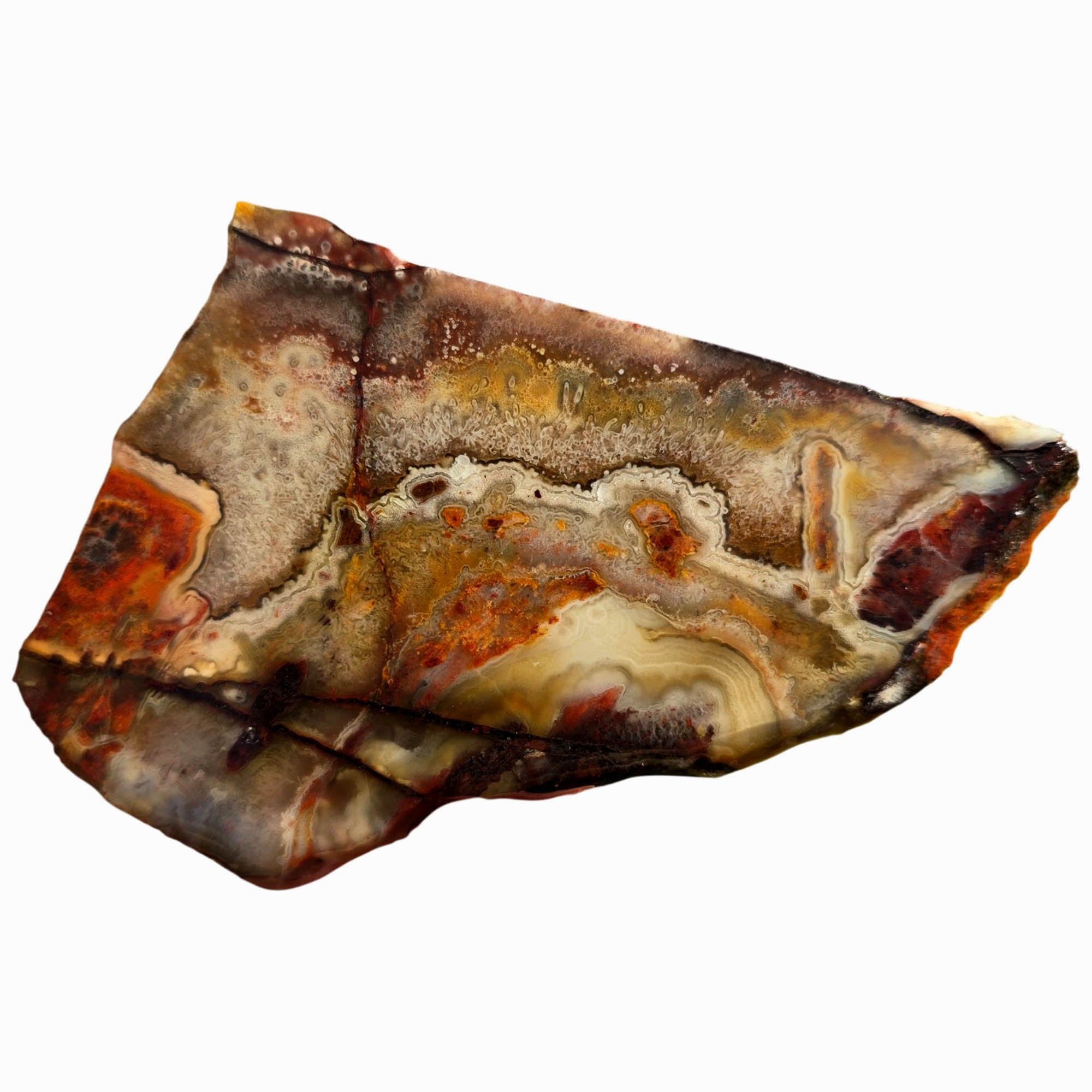 Sarape Jasper Slab – Creamy Firework Crazy Lace Mexican Pattern #3730-Photo1