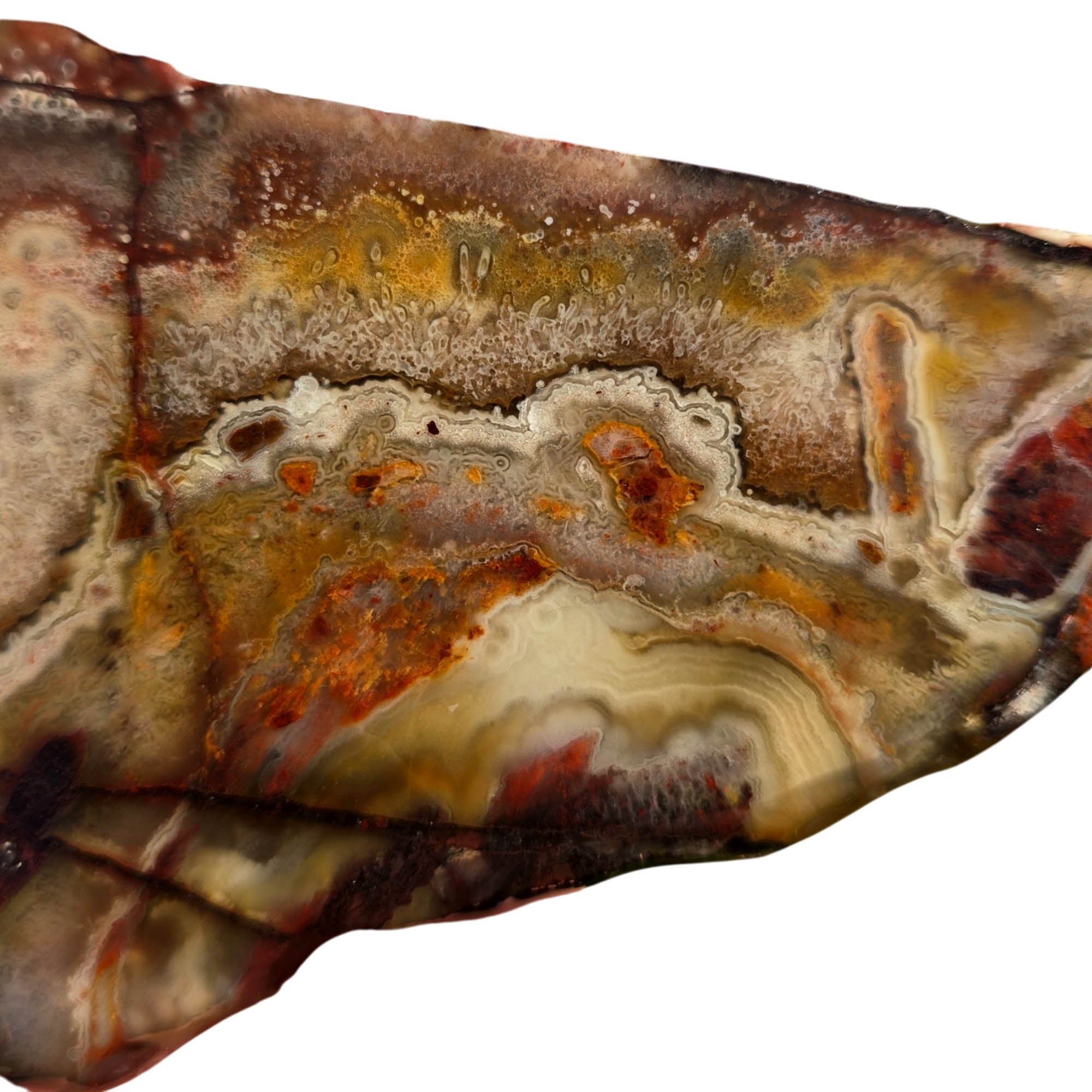 Sarape Jasper Slab – Creamy Firework Crazy Lace Mexican Pattern #3730-Photo2