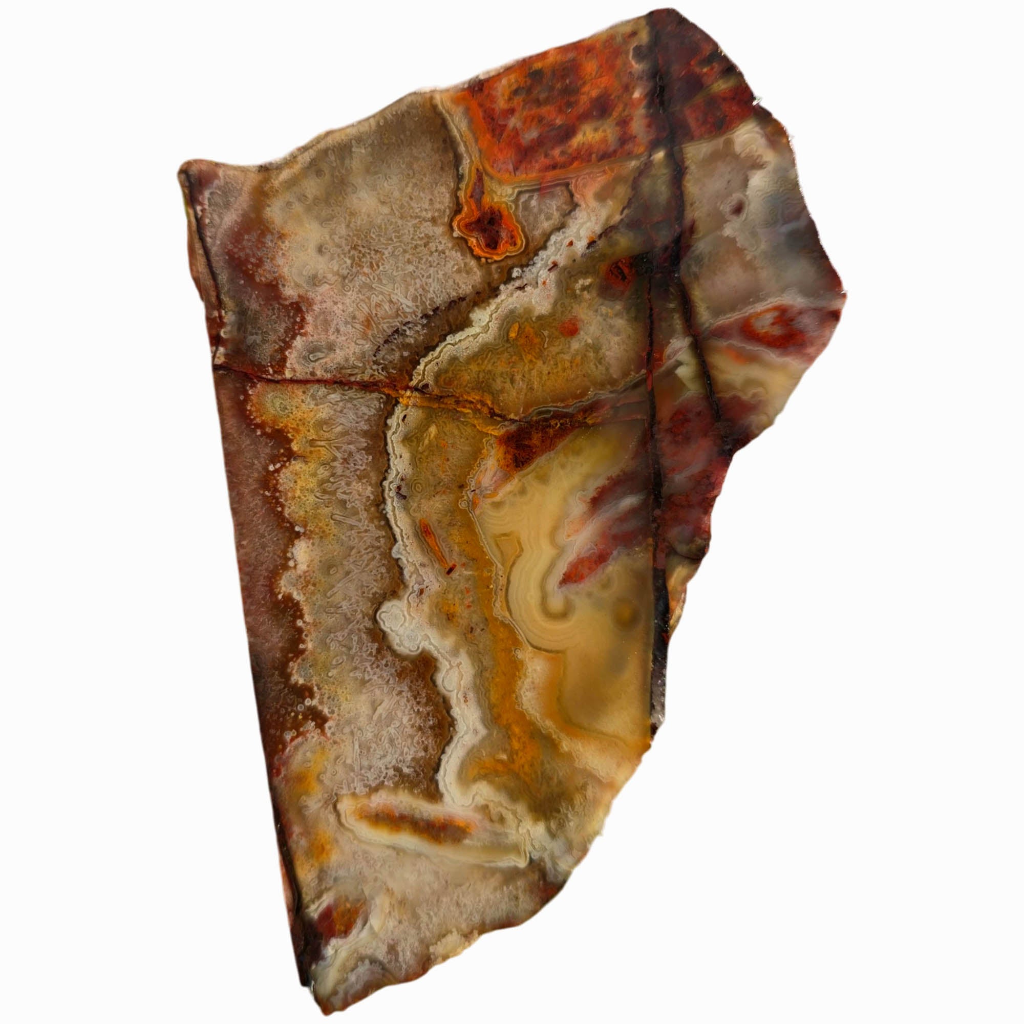 Sarape Jasper Slab – Creamy Firework Crazy Lace Mexican Pattern #3730-Photo3