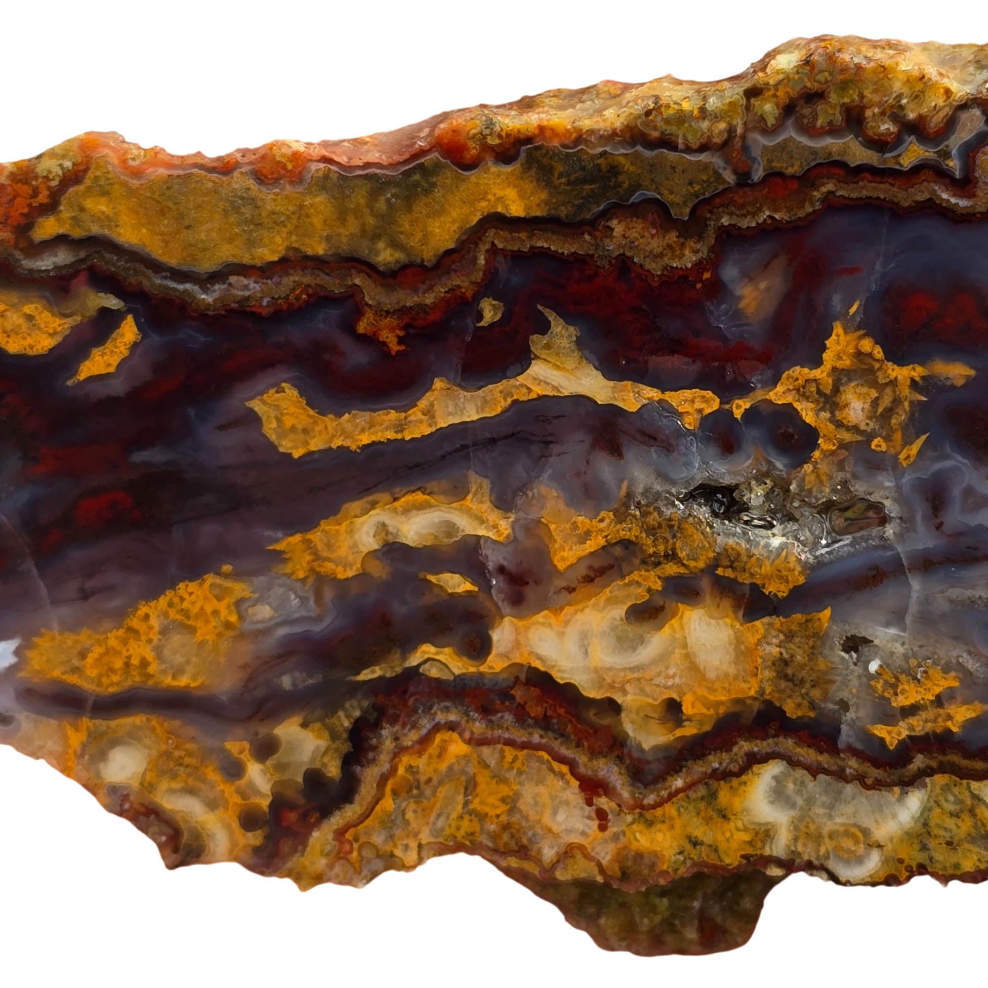 San Carlos Agate Slab - Red Moss Purple Plasma Golden Patterns #3733-Photo2