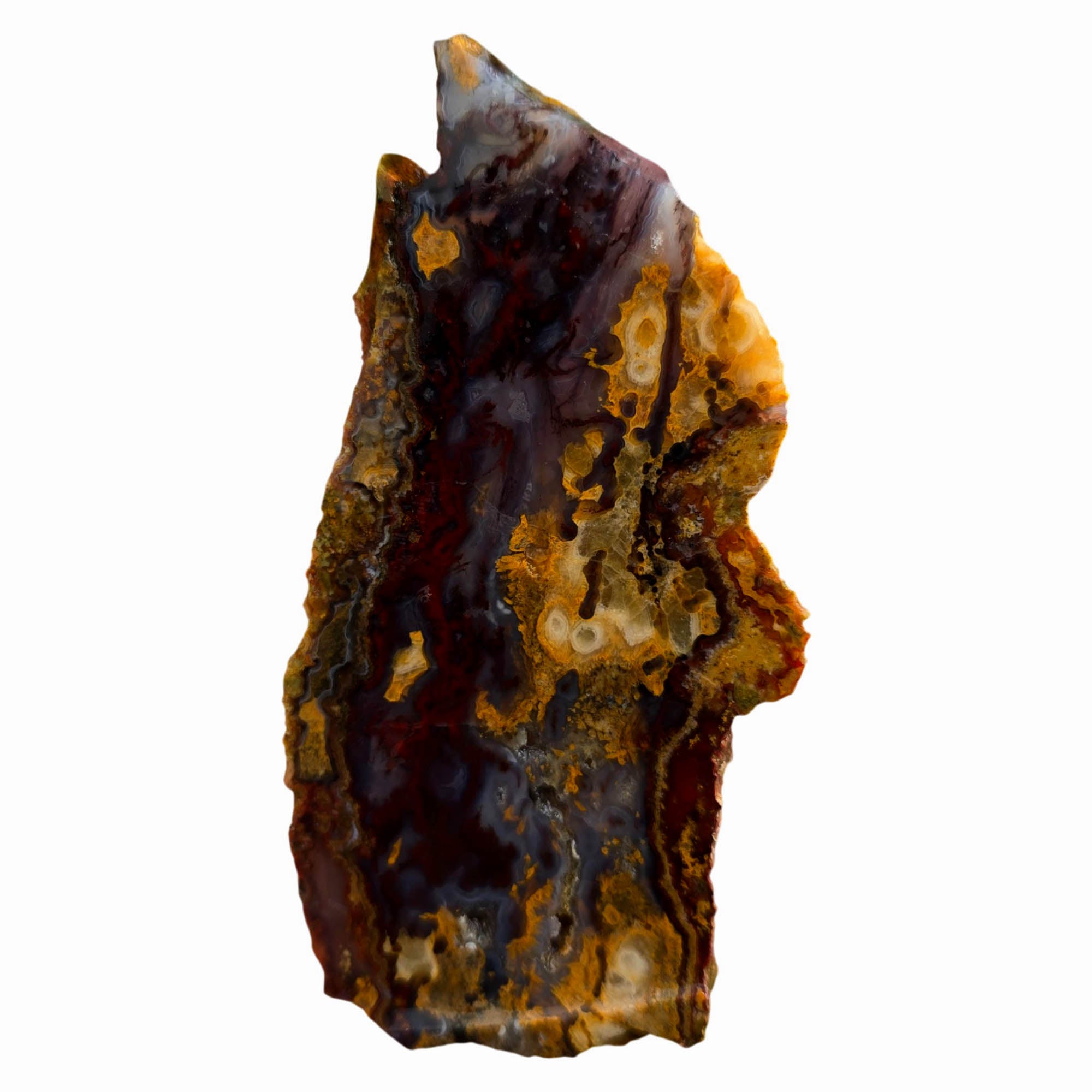 San Carlos Agate Slab - Red Moss Purple Plasma Golden Patterns #3733-Photo4