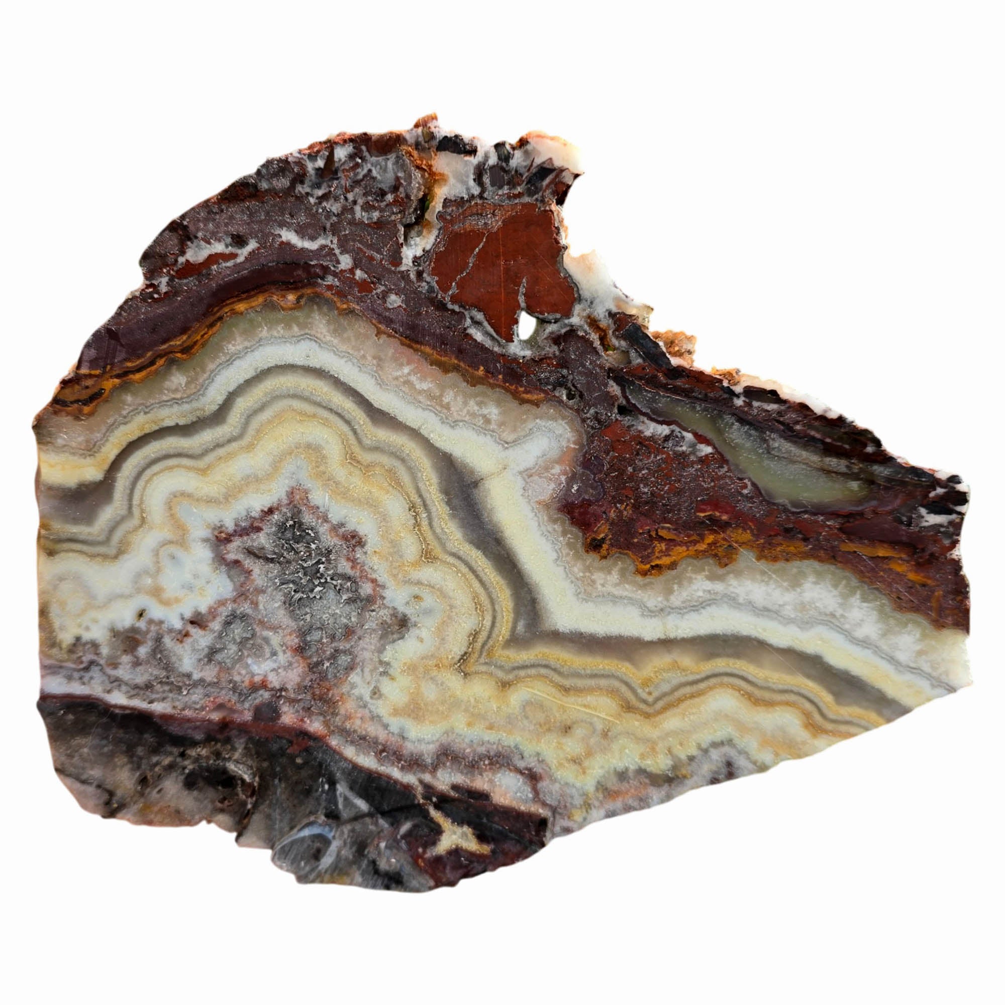 Flor de Durazno Lace Agate Slab Dry – Peach Fireworks Burst Mexico #3734-Photo5