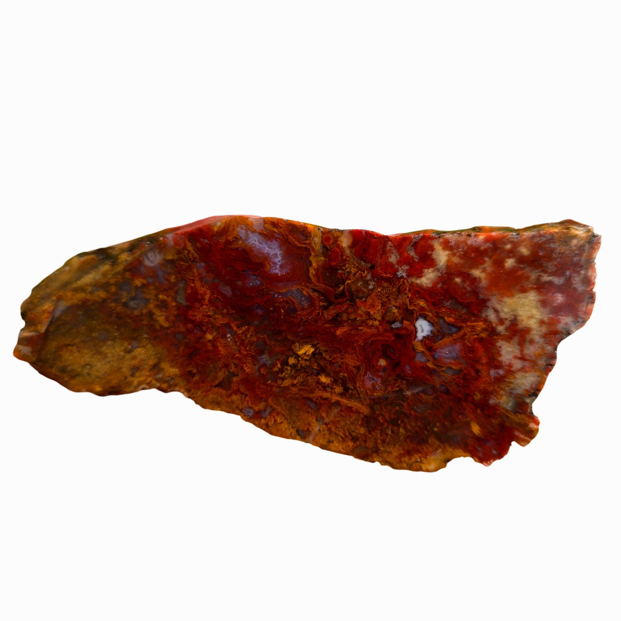 San Carlos Agate Slab – Bright Red Moss Blue Inclusions #3735-Photo3