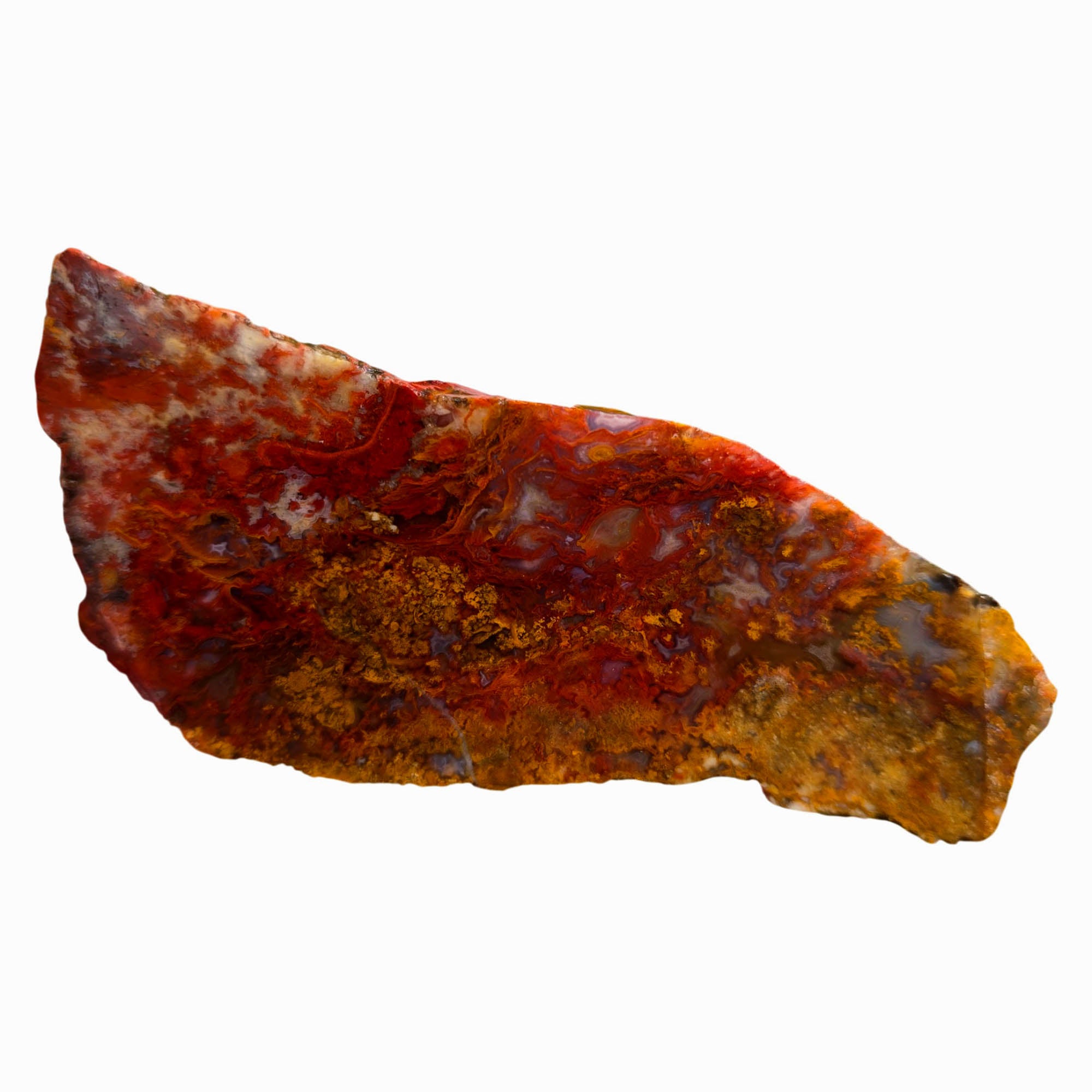 San Carlos Agate Slab – Bright Red Moss Blue Inclusions #3735-Photo6