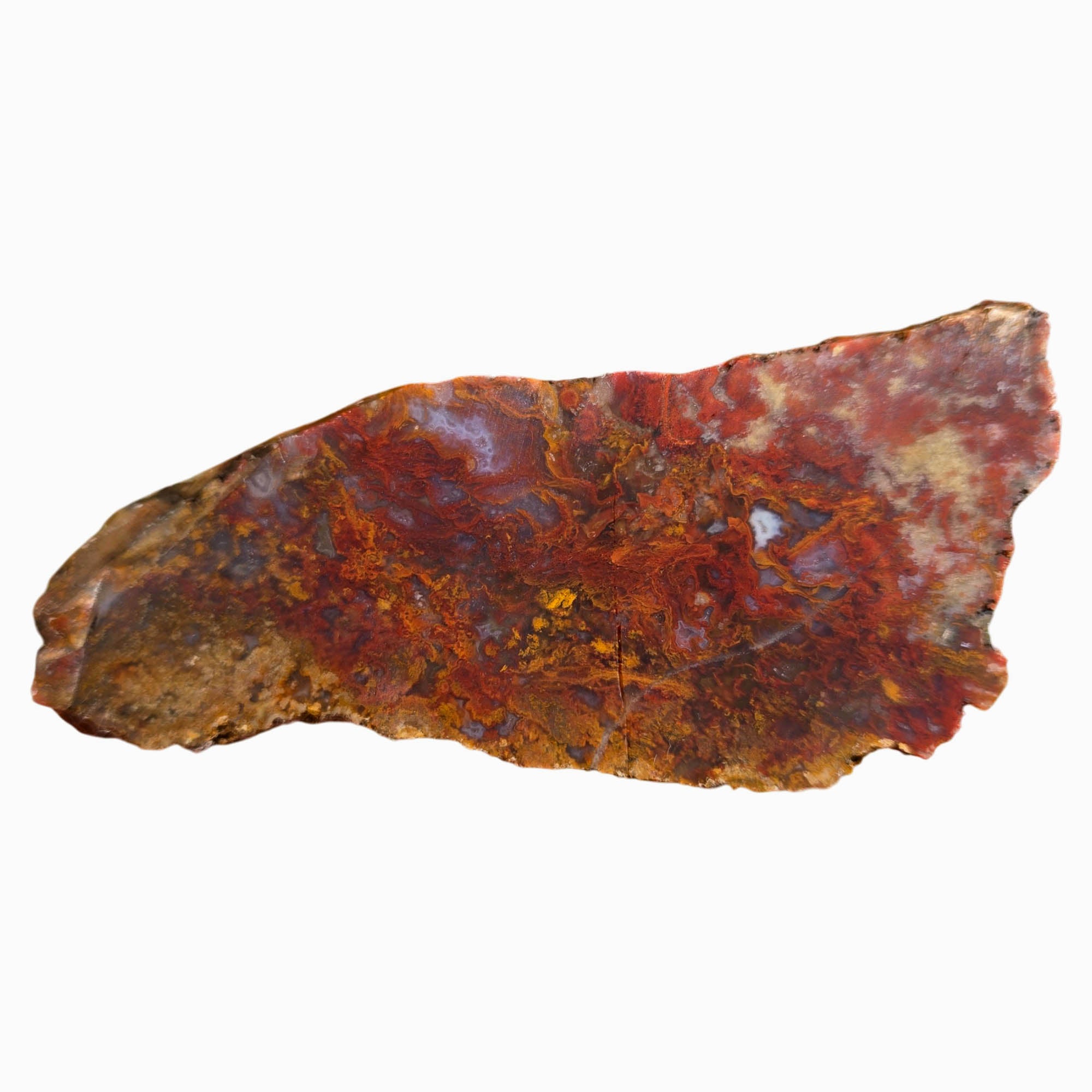 San Carlos Agate Slab Dry – Bright Red Moss Blue Inclusions #3735-Photo7