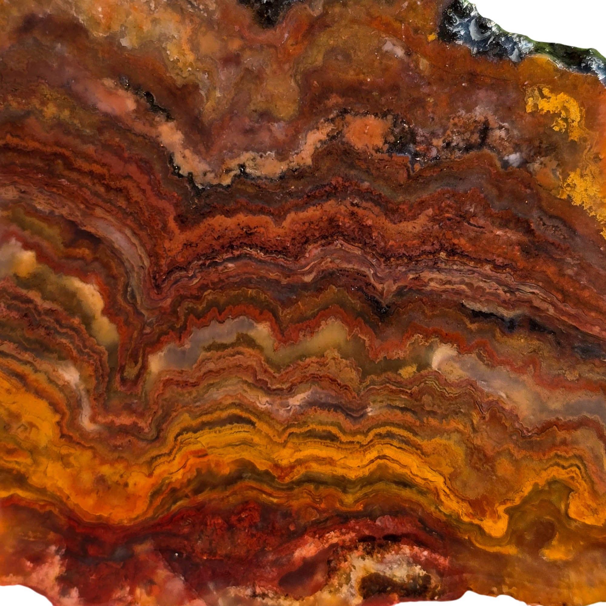 Mystery Lace Agate Slab – Dark Volcanic Cloud Patterns Estate #3737-Photo2