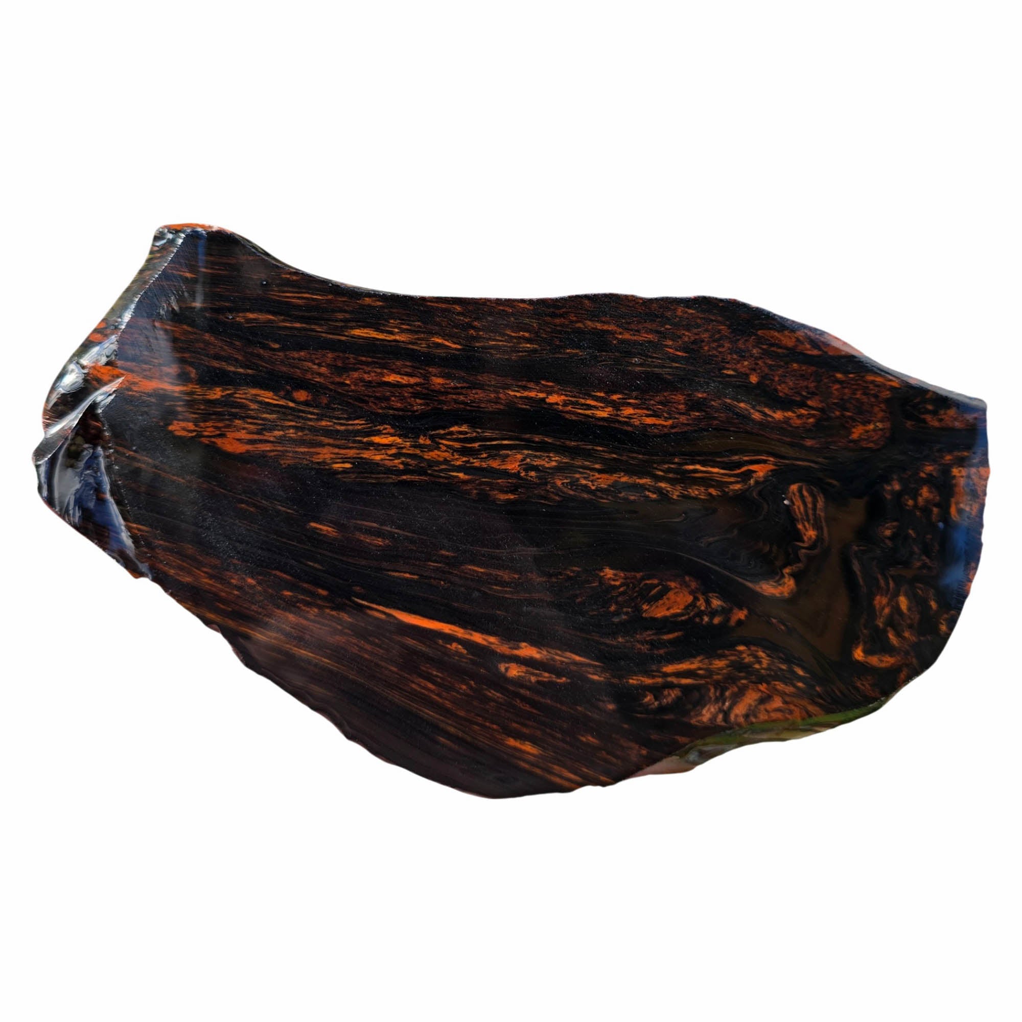 Tri-Flow Obsidian Slab – Swirling Mahogany Flow Pattern Glass Butte #3741-Photo3