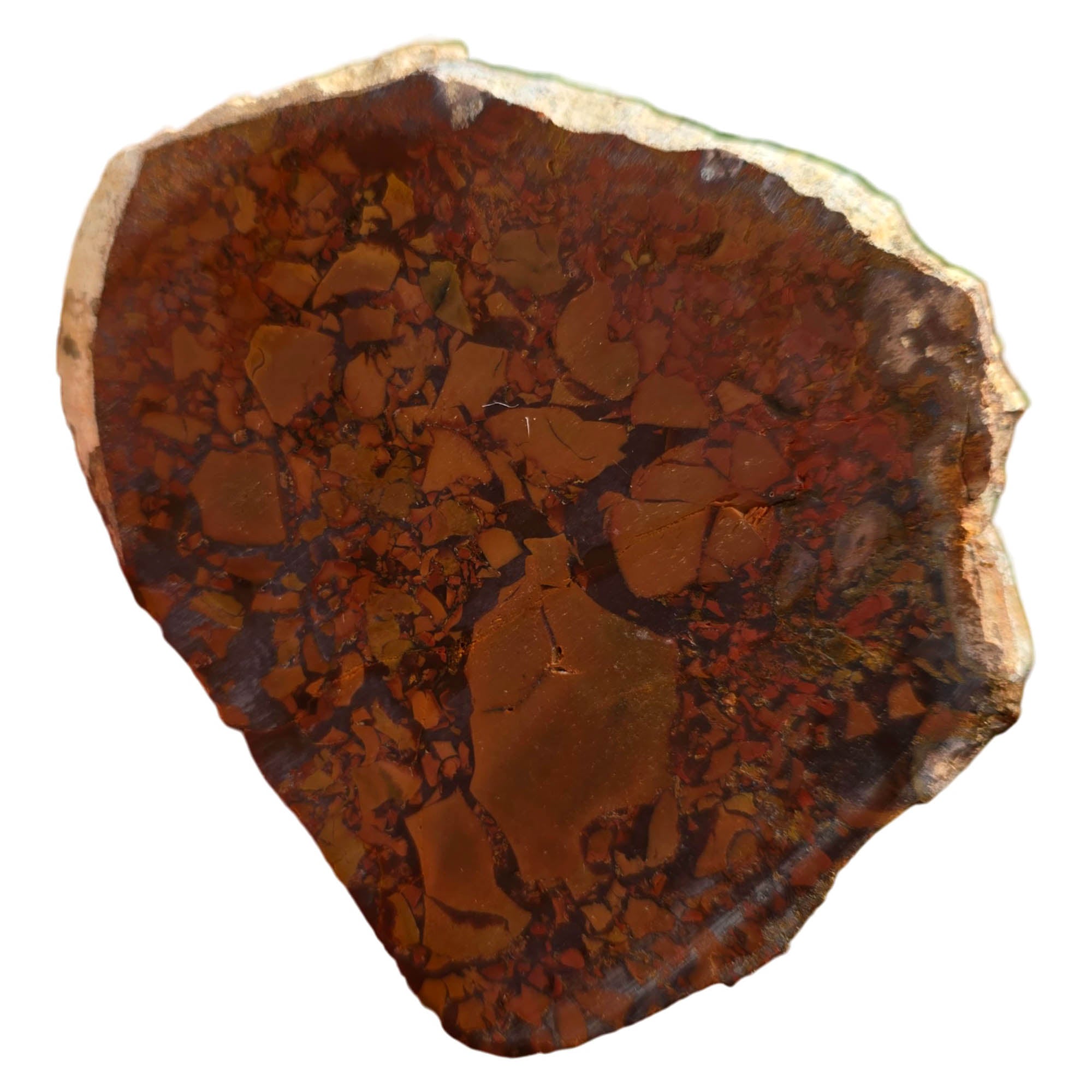 Whisky Creek Brecciated Jasper Slab Dry – Orange Rustic Prime Breccia #3744-4