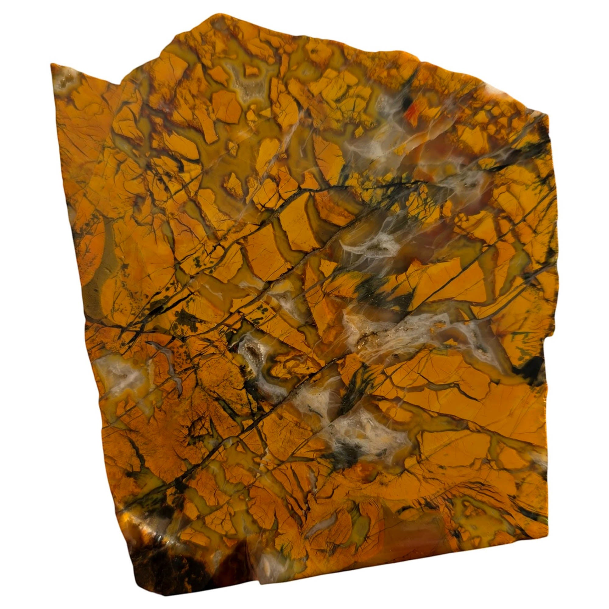 Stone Canyon Jasper Slab – Brecciated Agate Rivers Creamy Pattern #3758-Photo3