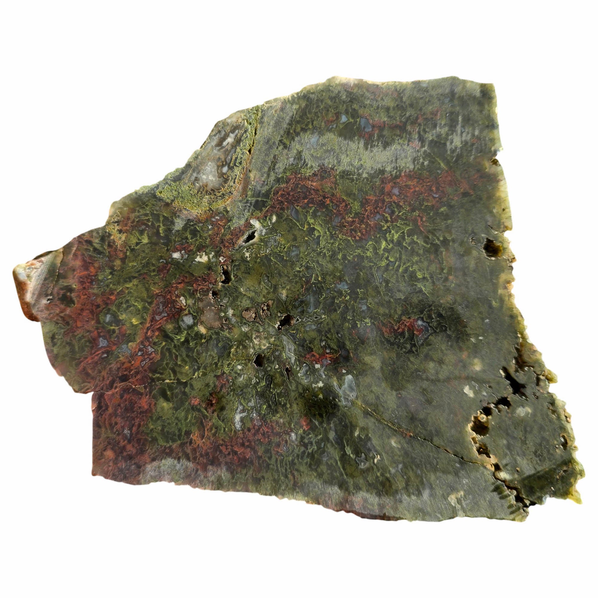 Maury Mountain Moss Agate Slab Dry – Green Red Rivers Oregon! #3759-Photo6