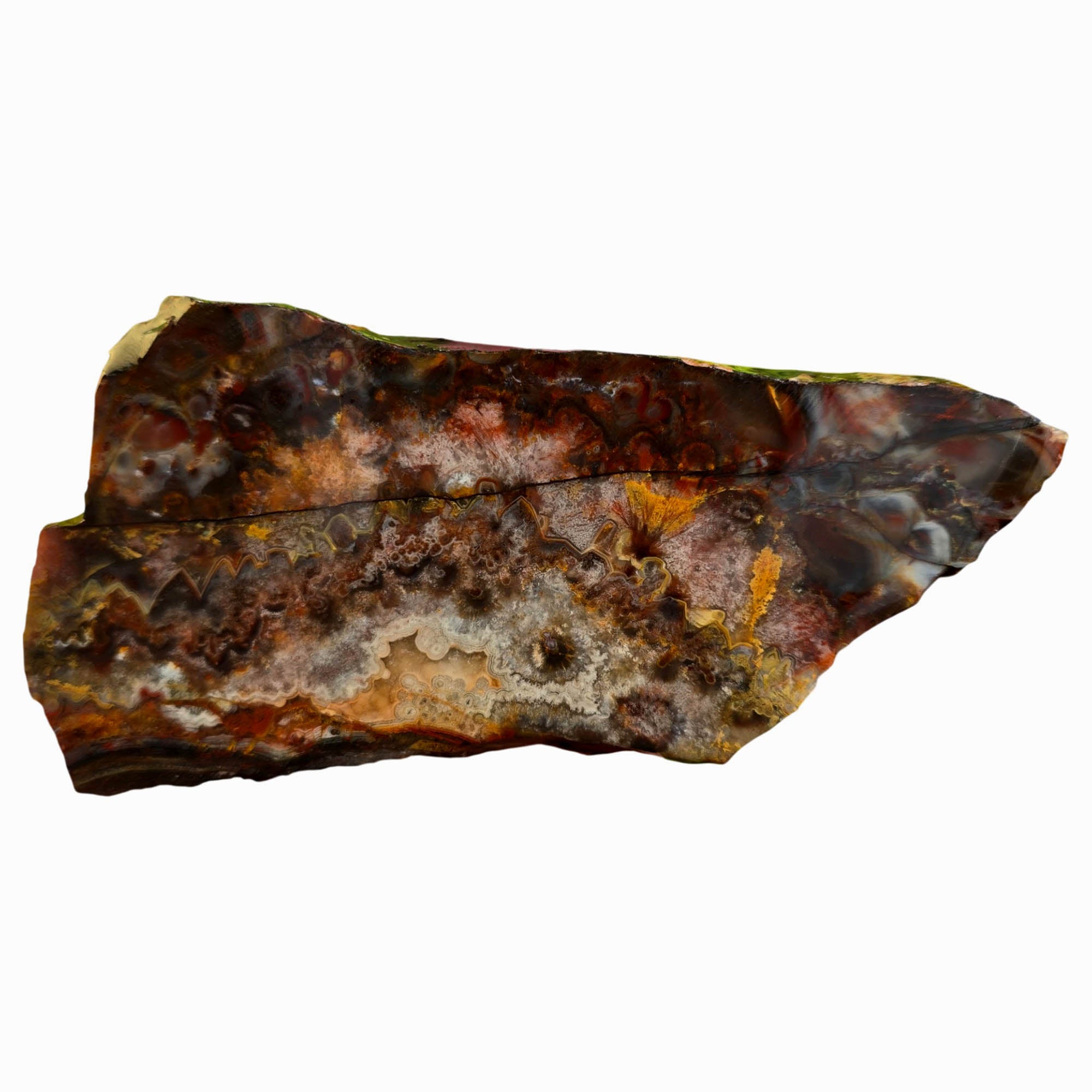 Sarape Jasper Slab – Wild Lace Sharp Zigzags Old Stock Mexico #3764-Photo2