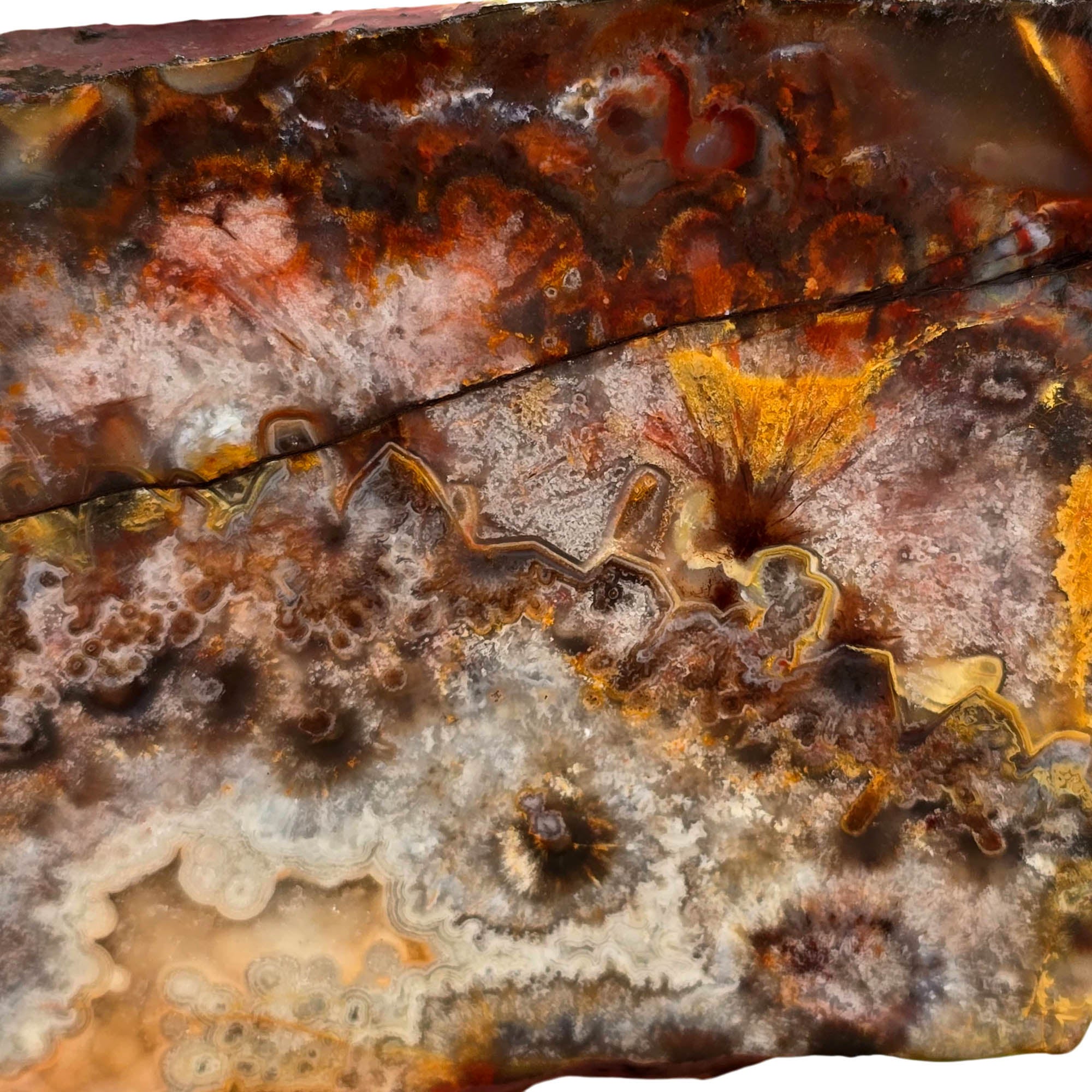 Sarape Jasper Slab – Wild Lace Sharp Zigzags Old Stock Mexico #3764-Photo4