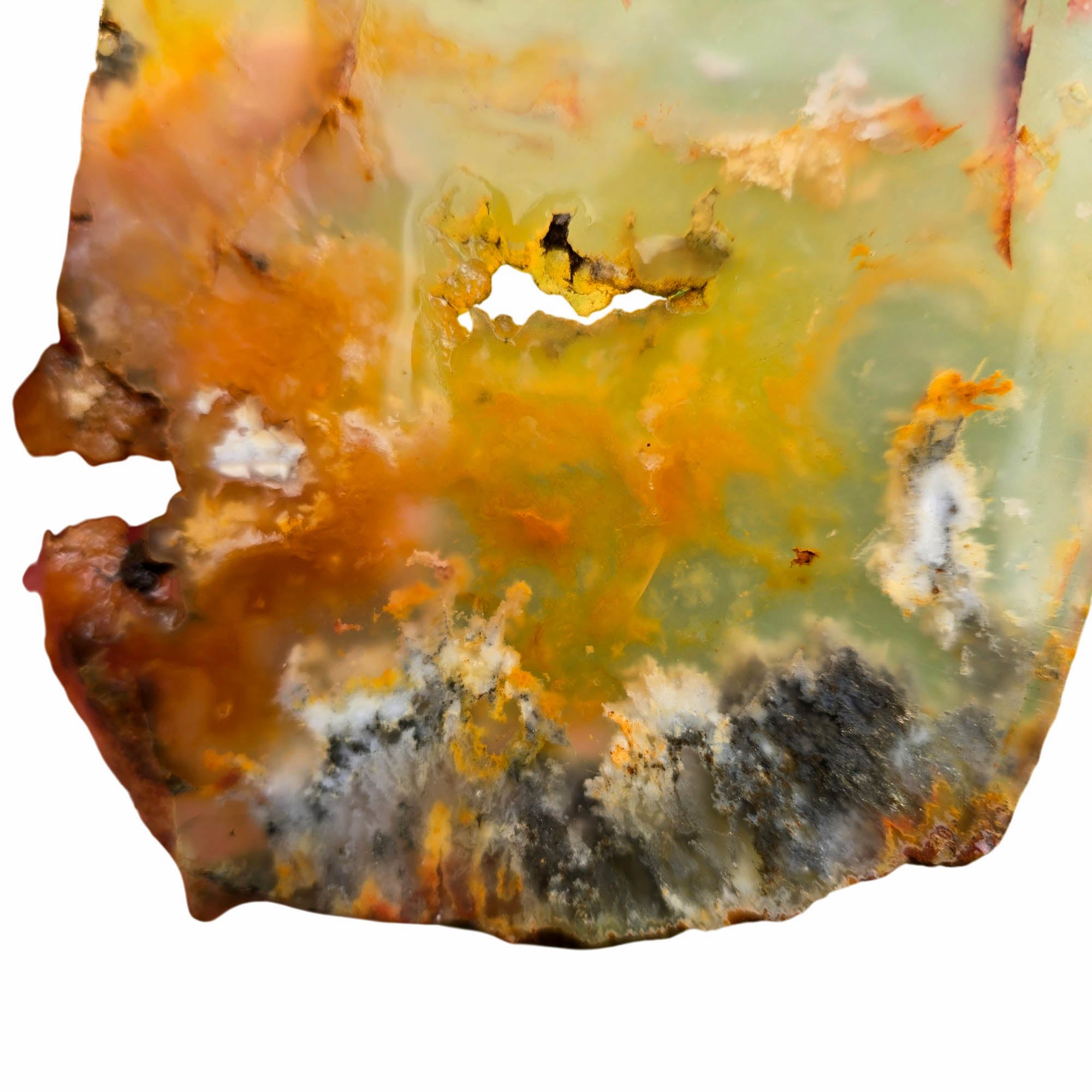 Regency Rose Plume Agate Slab – Black White Wispy Plume Carnelian #3769-Photo3