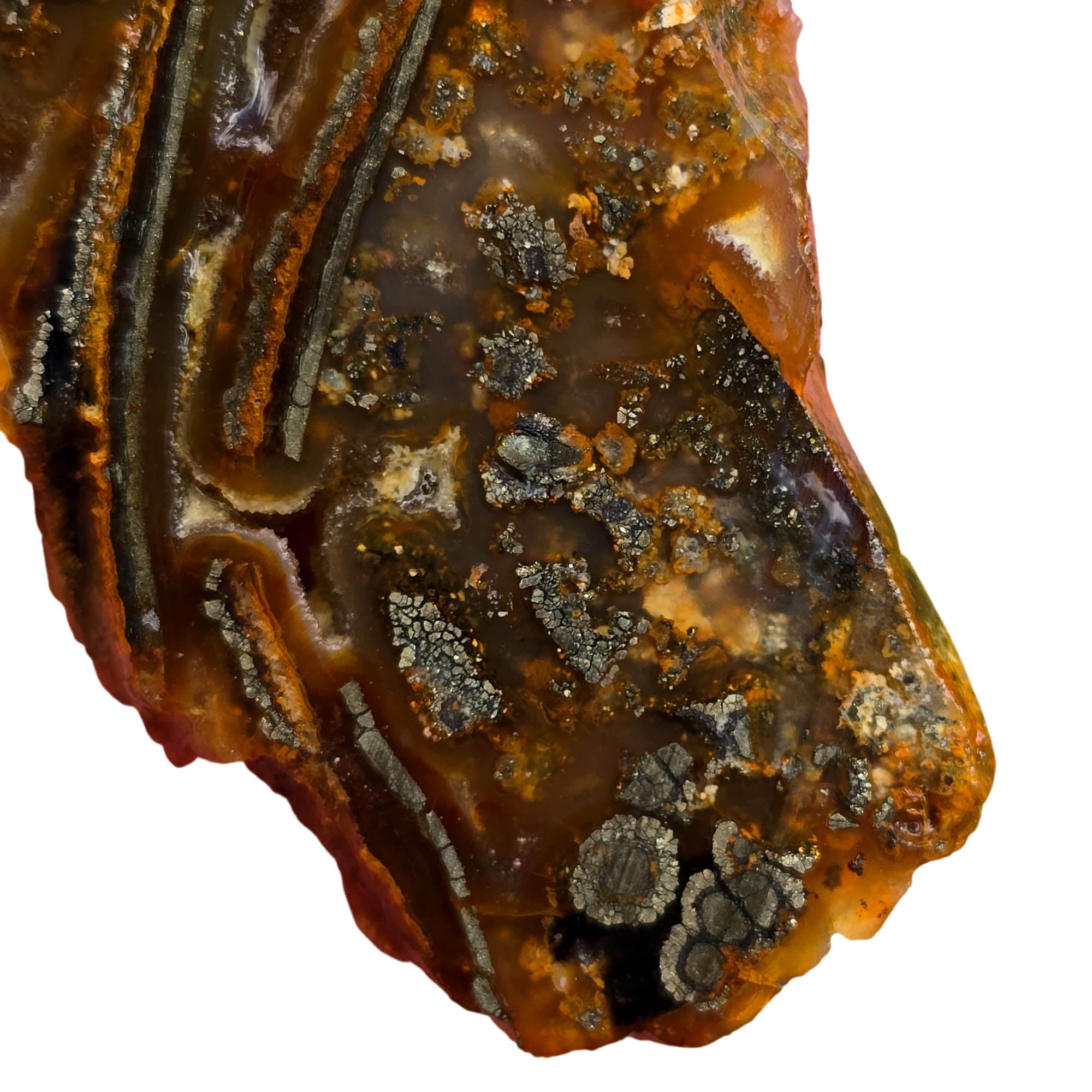 Nipomo Marcasite Slab – Iron Tubes Druzy Sparkle California #3771-Photo4