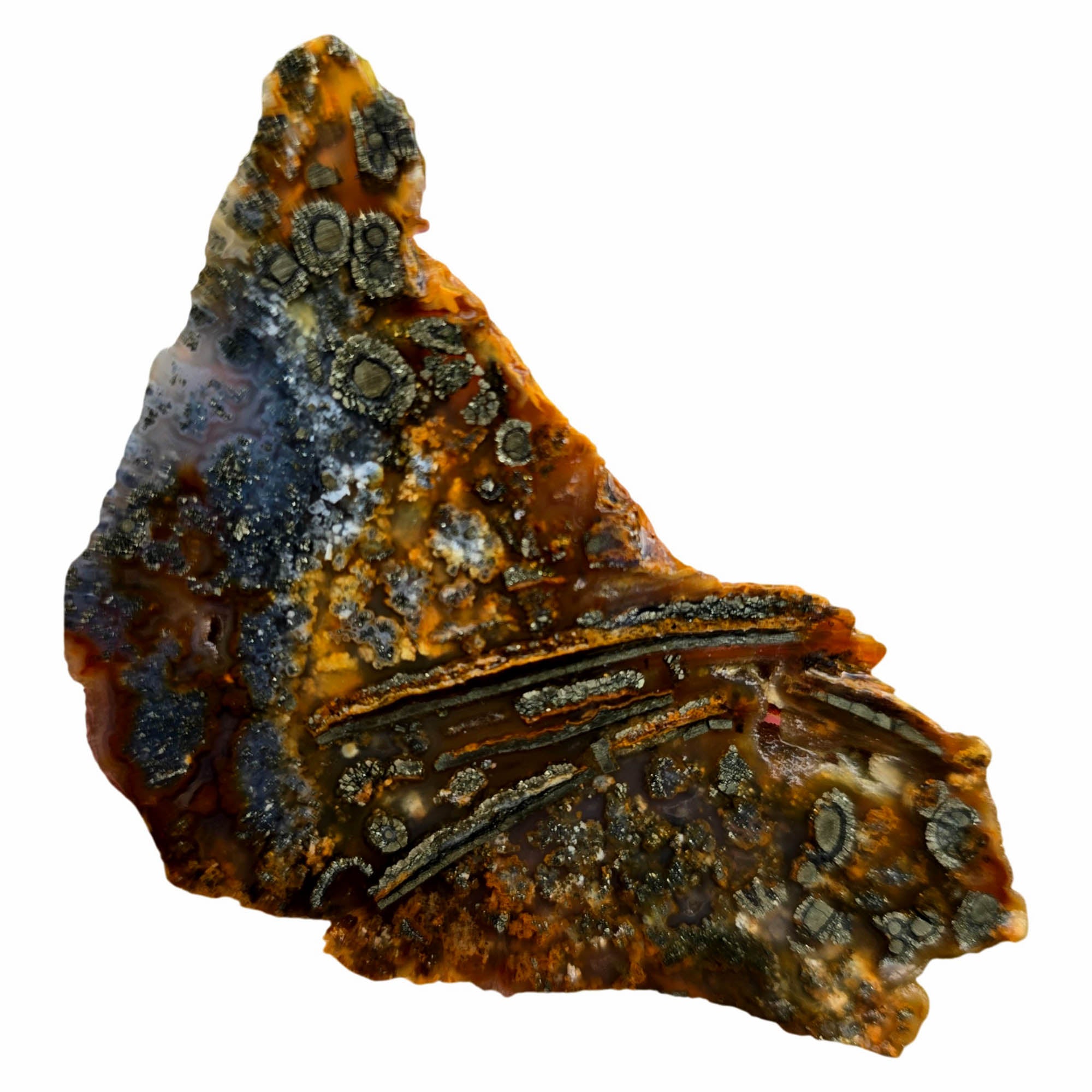 Nipomo Marcasite Slab – Iron Tubes Druzy Sparkle California #3771-Photo5