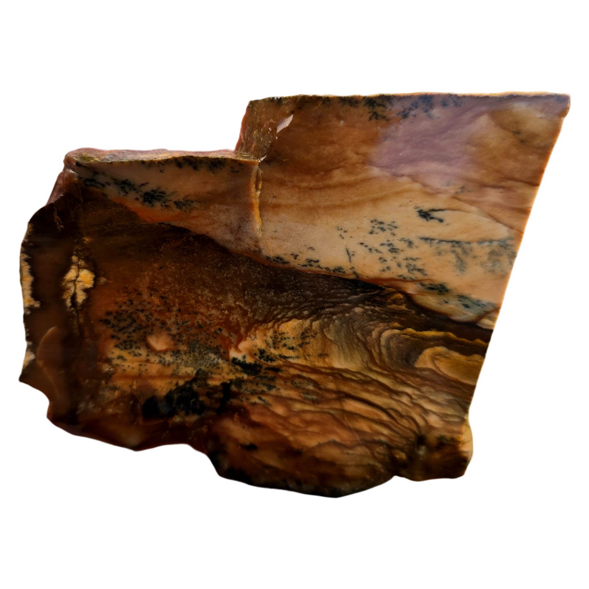 Biggs Picture Jasper Slab – Rolling Hills Valley Overlook Scene #3780-Photo1
