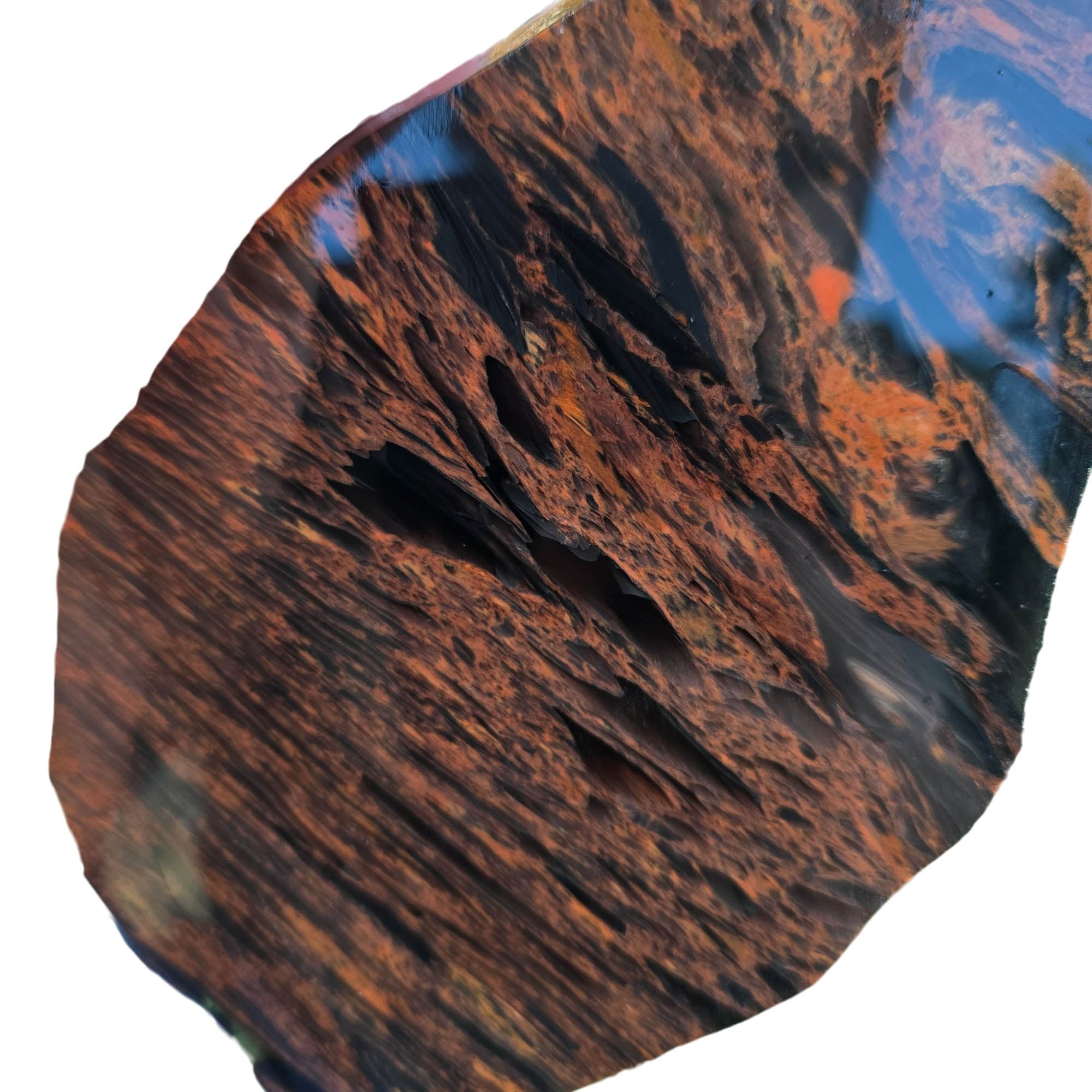 Tri-Flow Obsidian Slab – Mahogany Multiple Flows Glass Butte #3788-Photo2