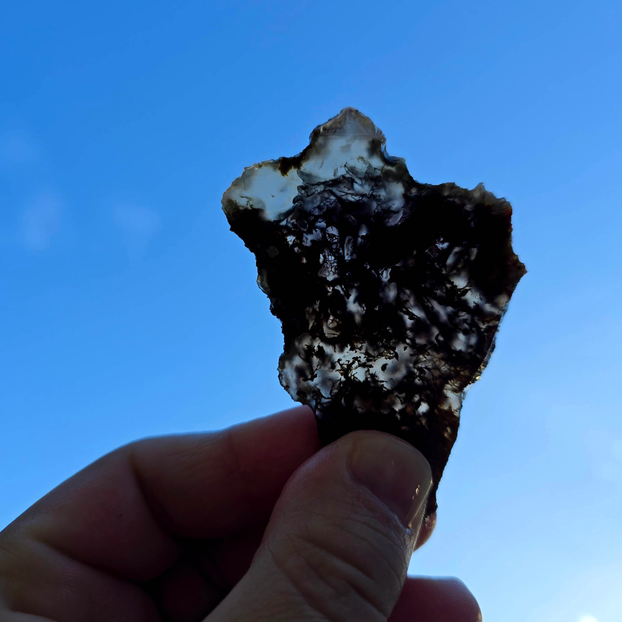 San Carlos Agate Slab - Red Orange Moss Merge Semitransparent #3812-Photo4