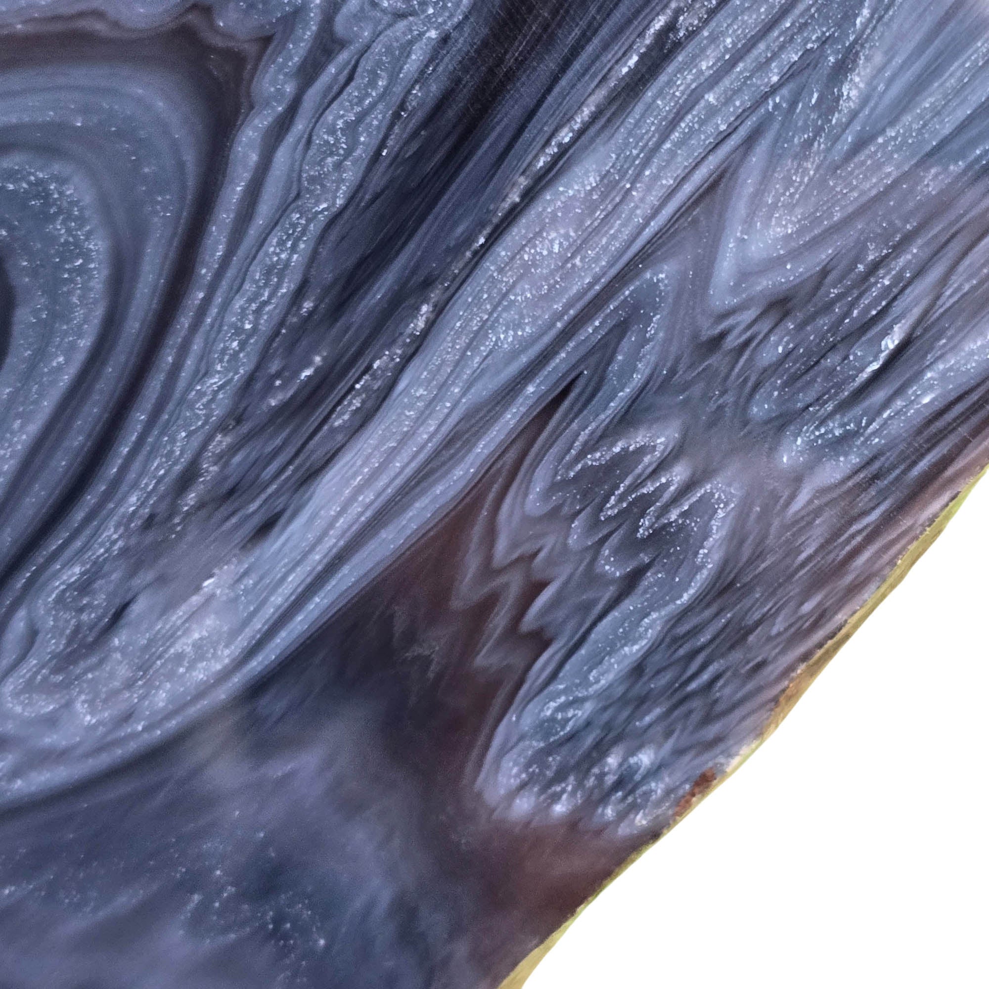 Damascus Obsidian Slab – Zigzag Flowing Patterns Rare California #3818-Photo3